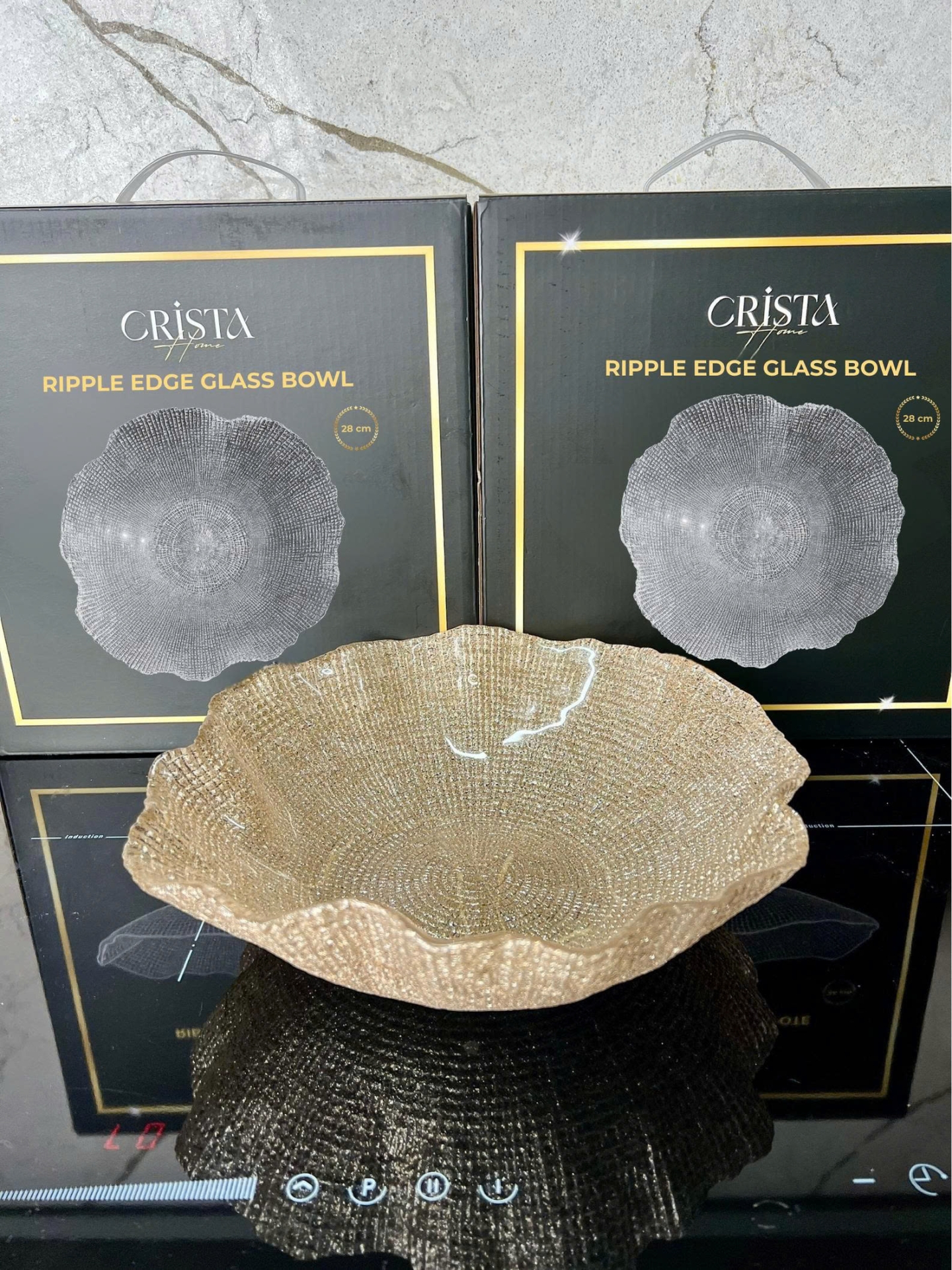 BÁT TÔ VÂN LƯỚI CRISTA HOME 28CM - 4 MÀU