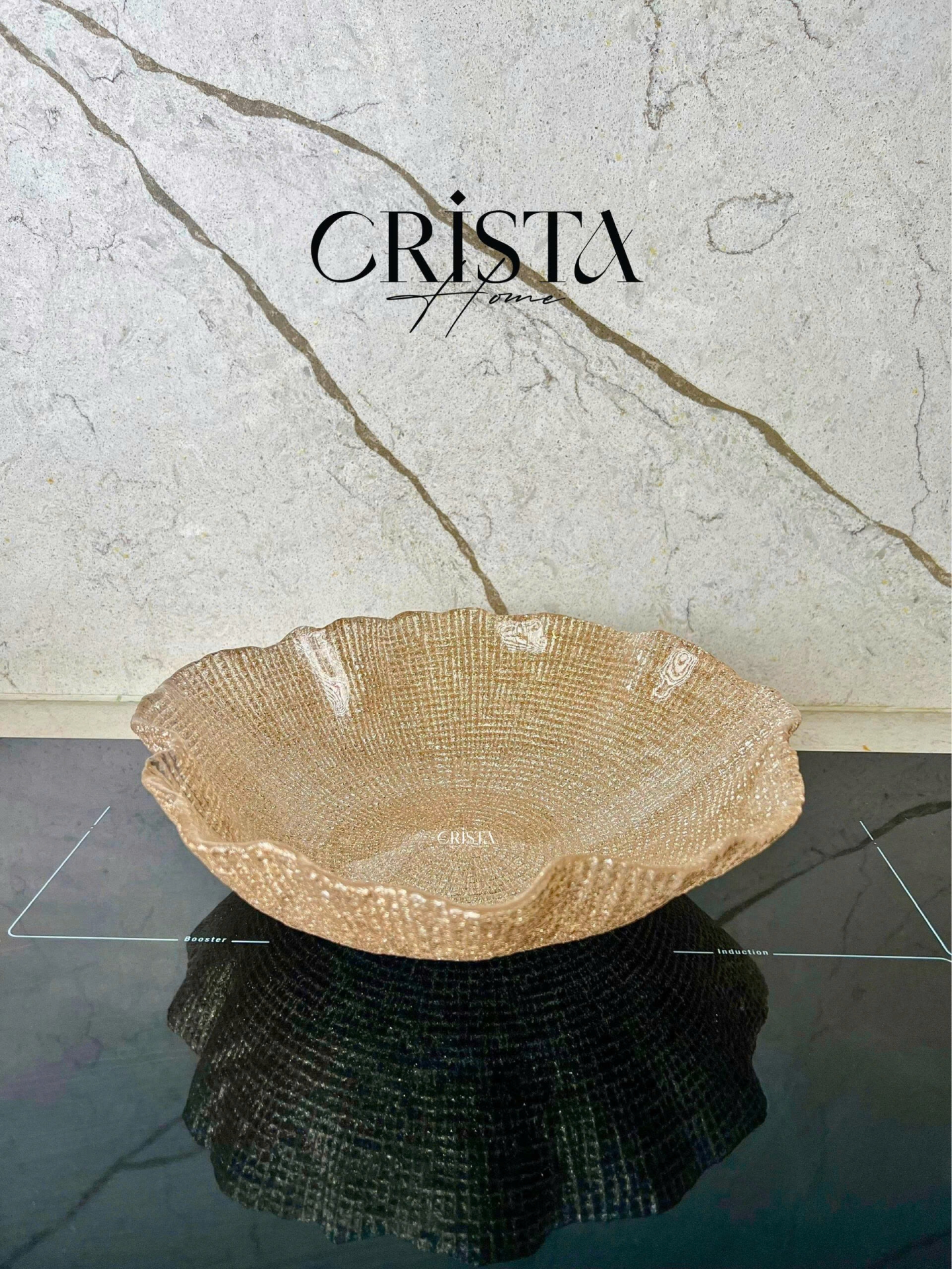 BÁT TÔ VÂN LƯỚI CRISTA HOME 28CM - 4 MÀU