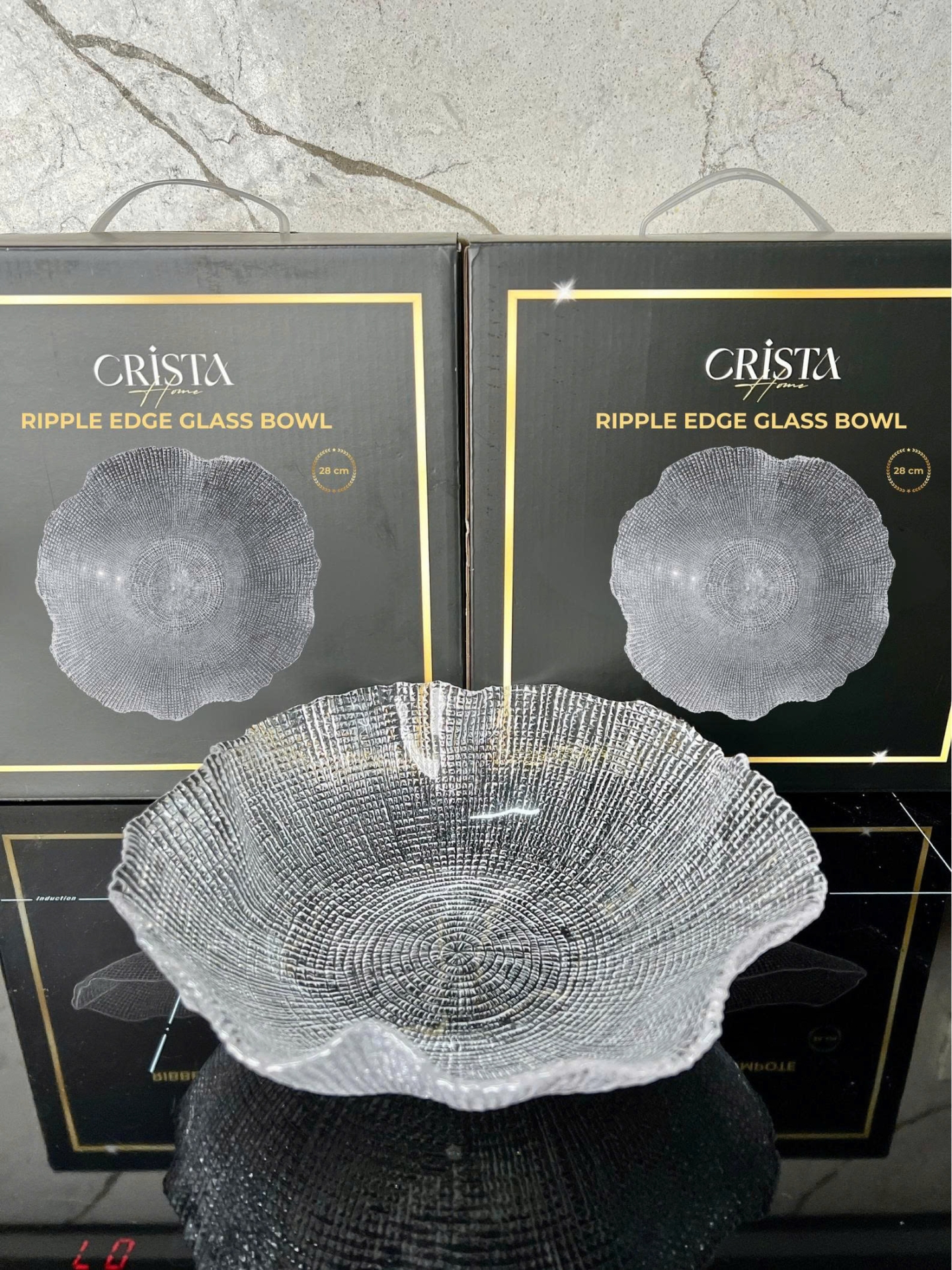 BÁT TÔ VÂN LƯỚI CRISTA HOME 28CM - 4 MÀU