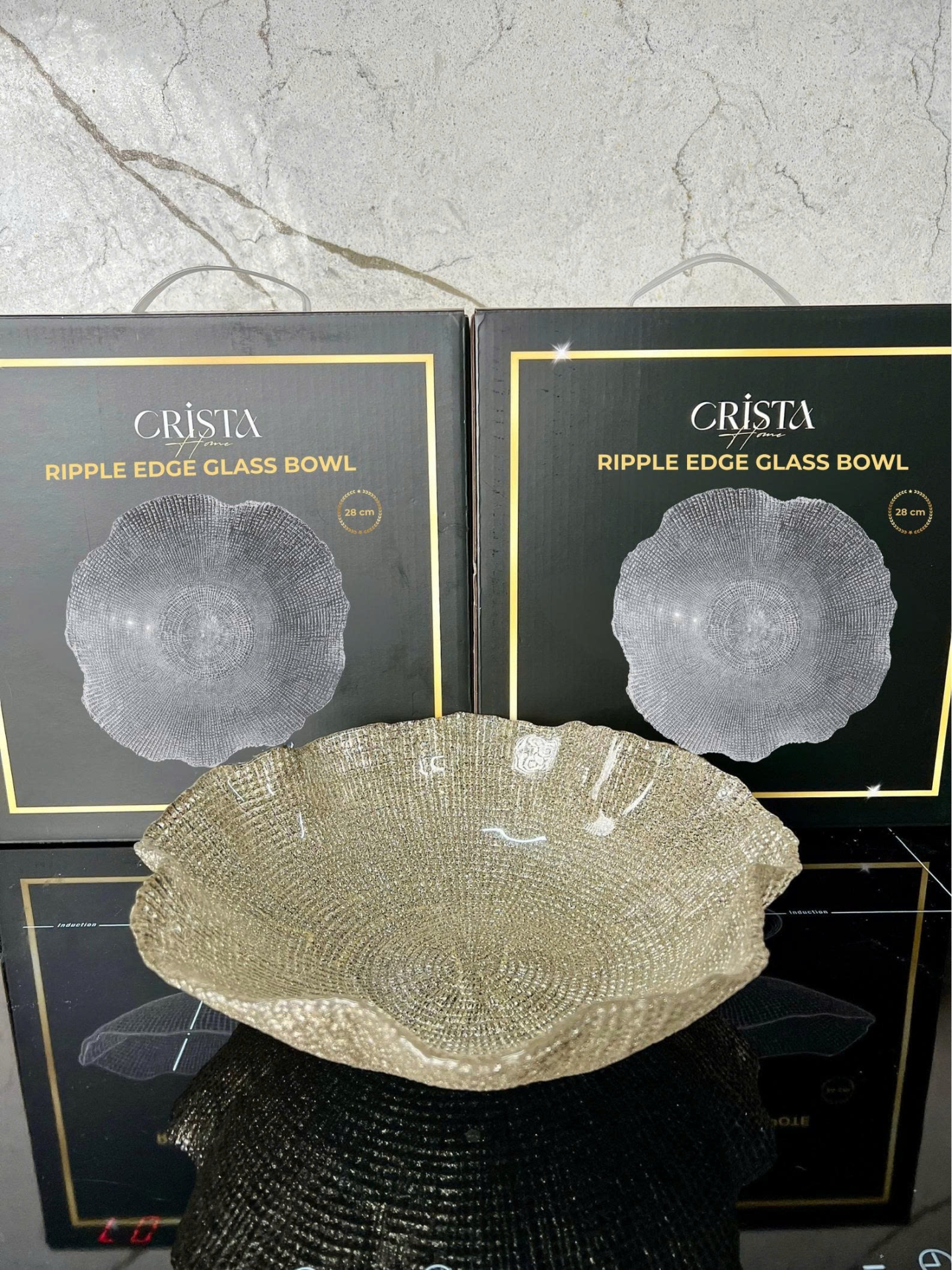 BÁT TÔ VÂN LƯỚI CRISTA HOME 28CM - 4 MÀU