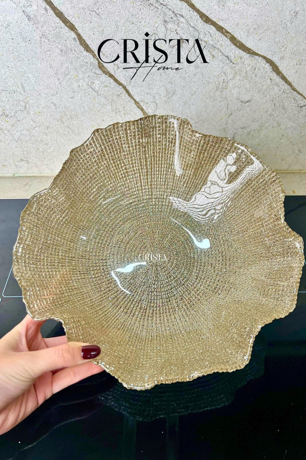 BÁT TÔ VÂN LƯỚI CRISTA HOME 28CM - 4 MÀU