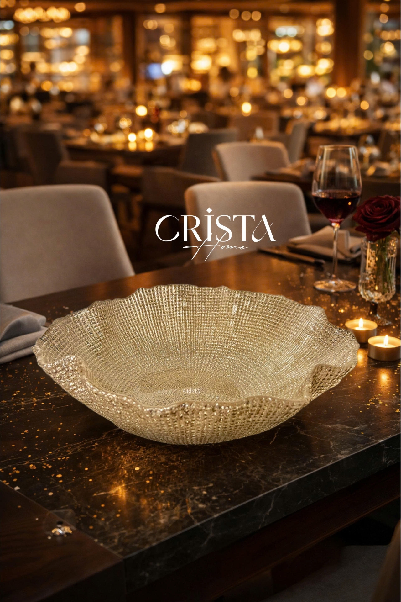 BÁT TÔ VÂN LƯỚI CRISTA HOME 28CM - 4 MÀU