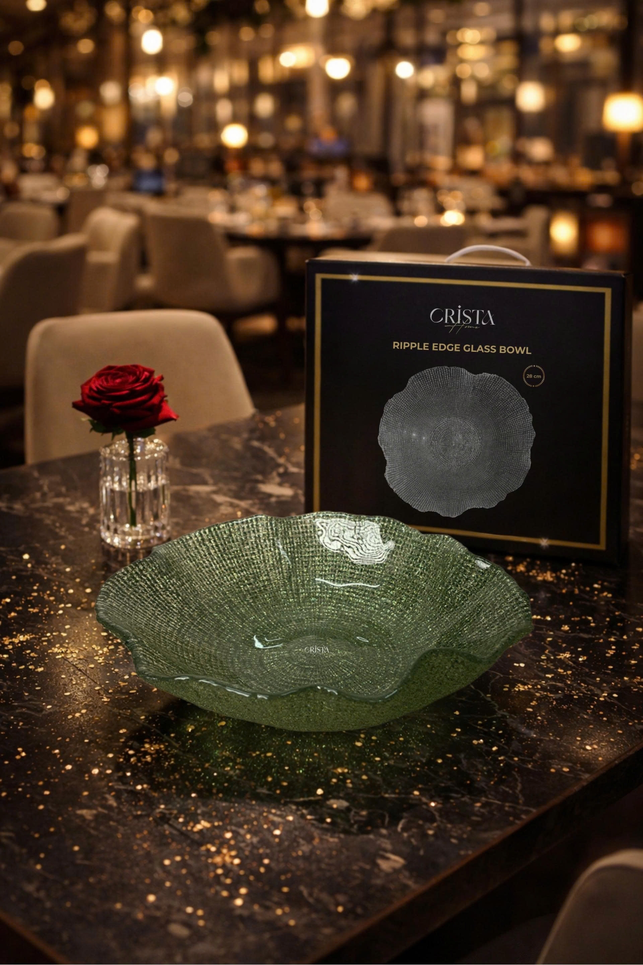 BÁT TÔ VÂN LƯỚI CRISTA HOME 28CM - 4 MÀU