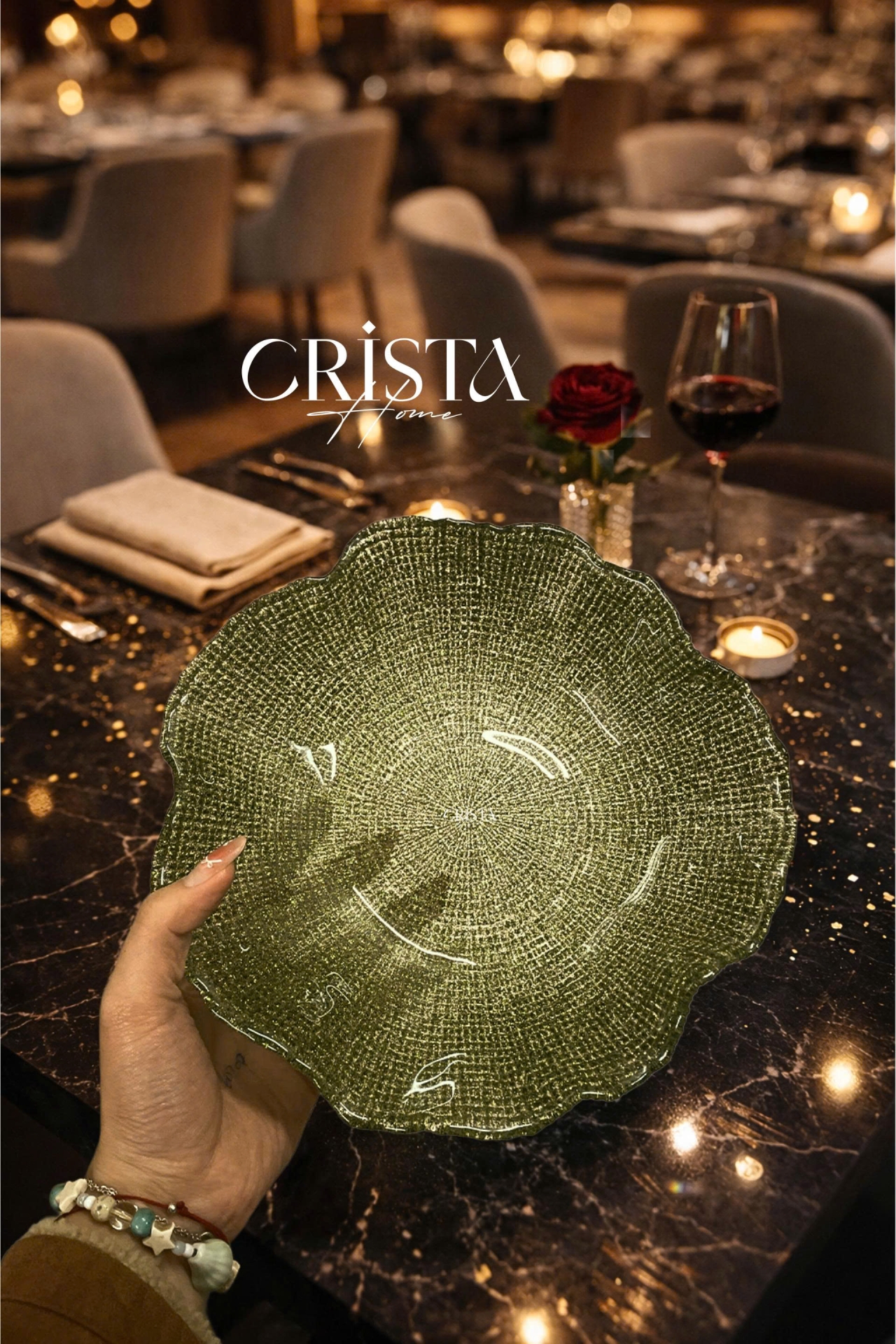 BÁT TÔ VÂN LƯỚI CRISTA HOME 28CM - 4 MÀU