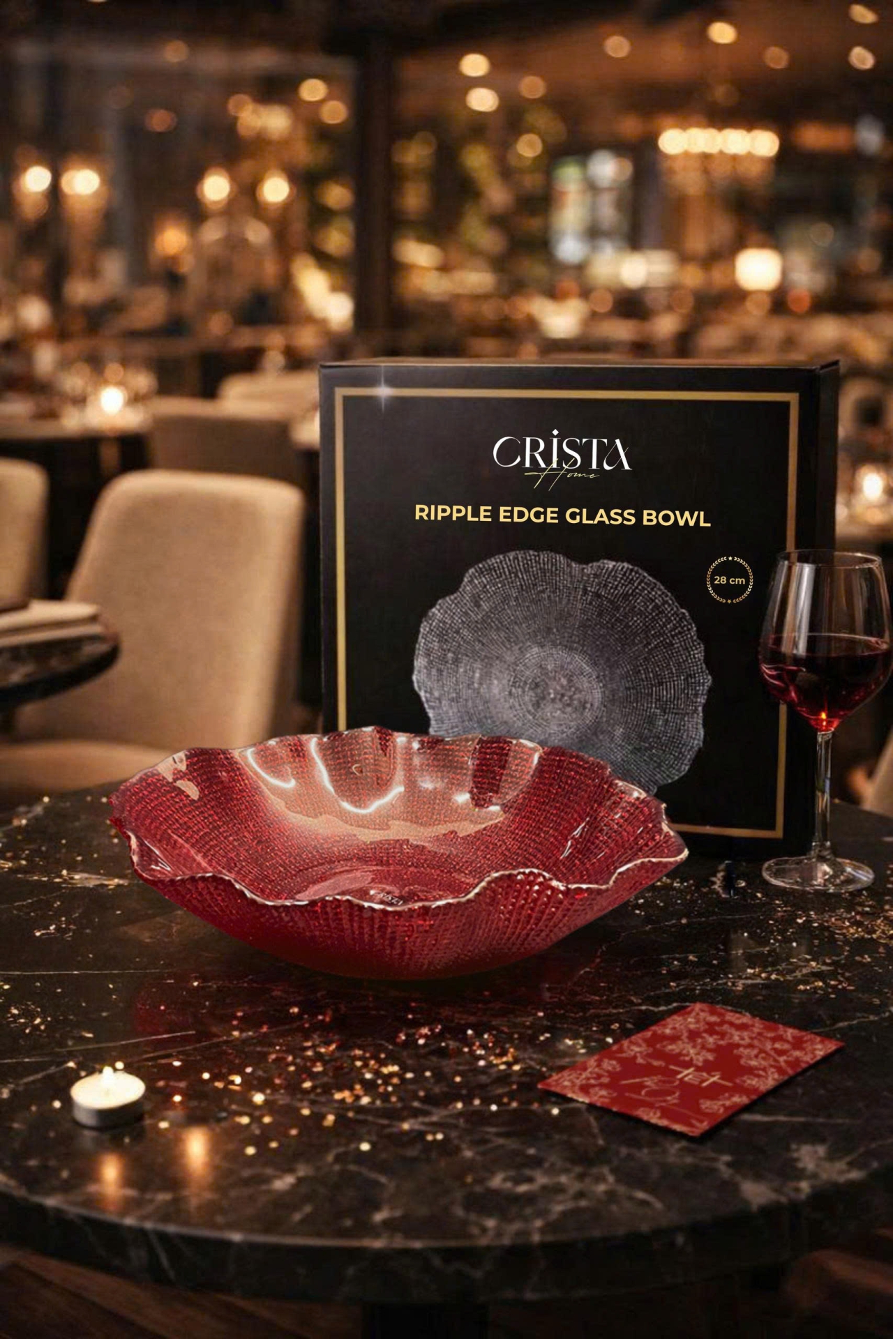 BÁT TÔ VÂN LƯỚI CRISTA HOME 28CM - 5 MÀU