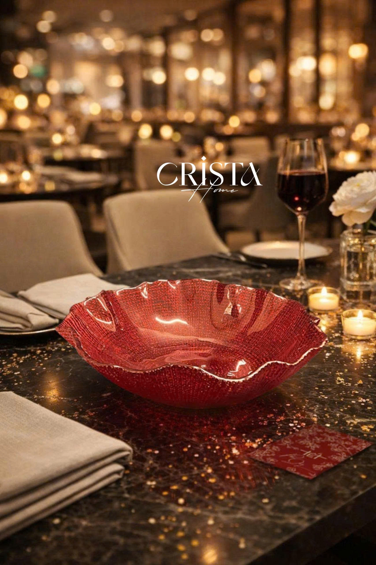 BÁT TÔ VÂN LƯỚI CRISTA HOME 28CM - 5 MÀU