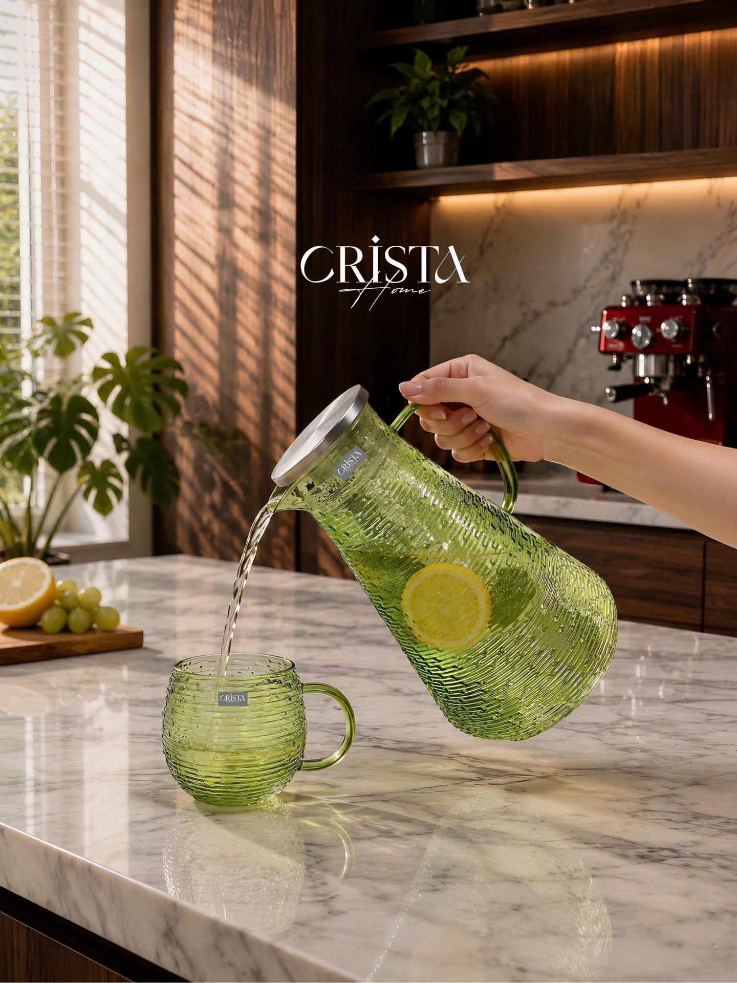 BÌNH VÂN NGANG 2L - 4 Màu CRISTA HOME