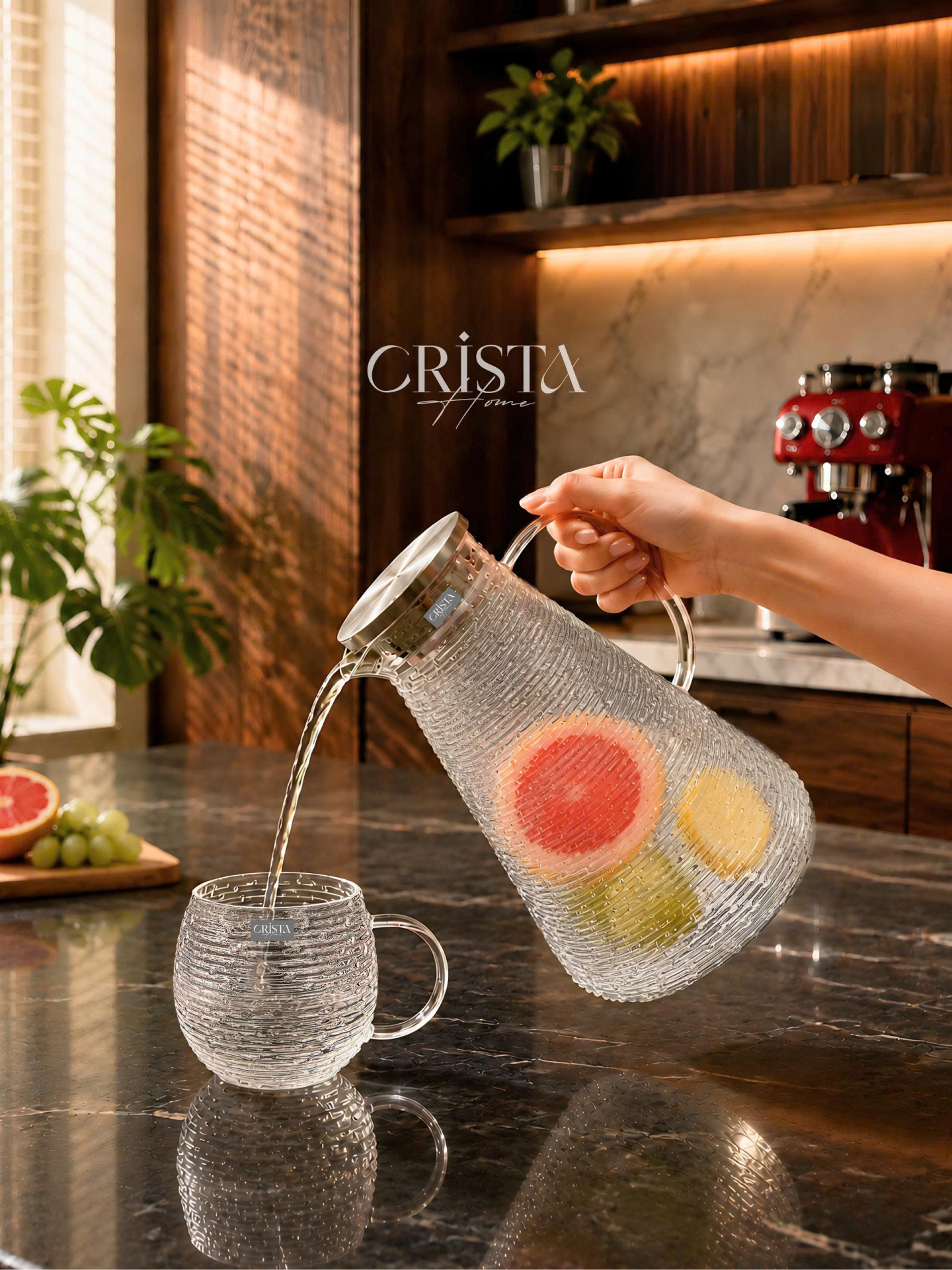 BÌNH VÂN NGANG 2L - 4 Màu CRISTA HOME