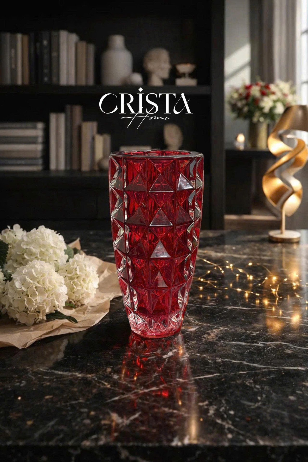 Lọ Hoa Thủy Tinh Vân Kim Cương | 6 Màu CRISTA HOME