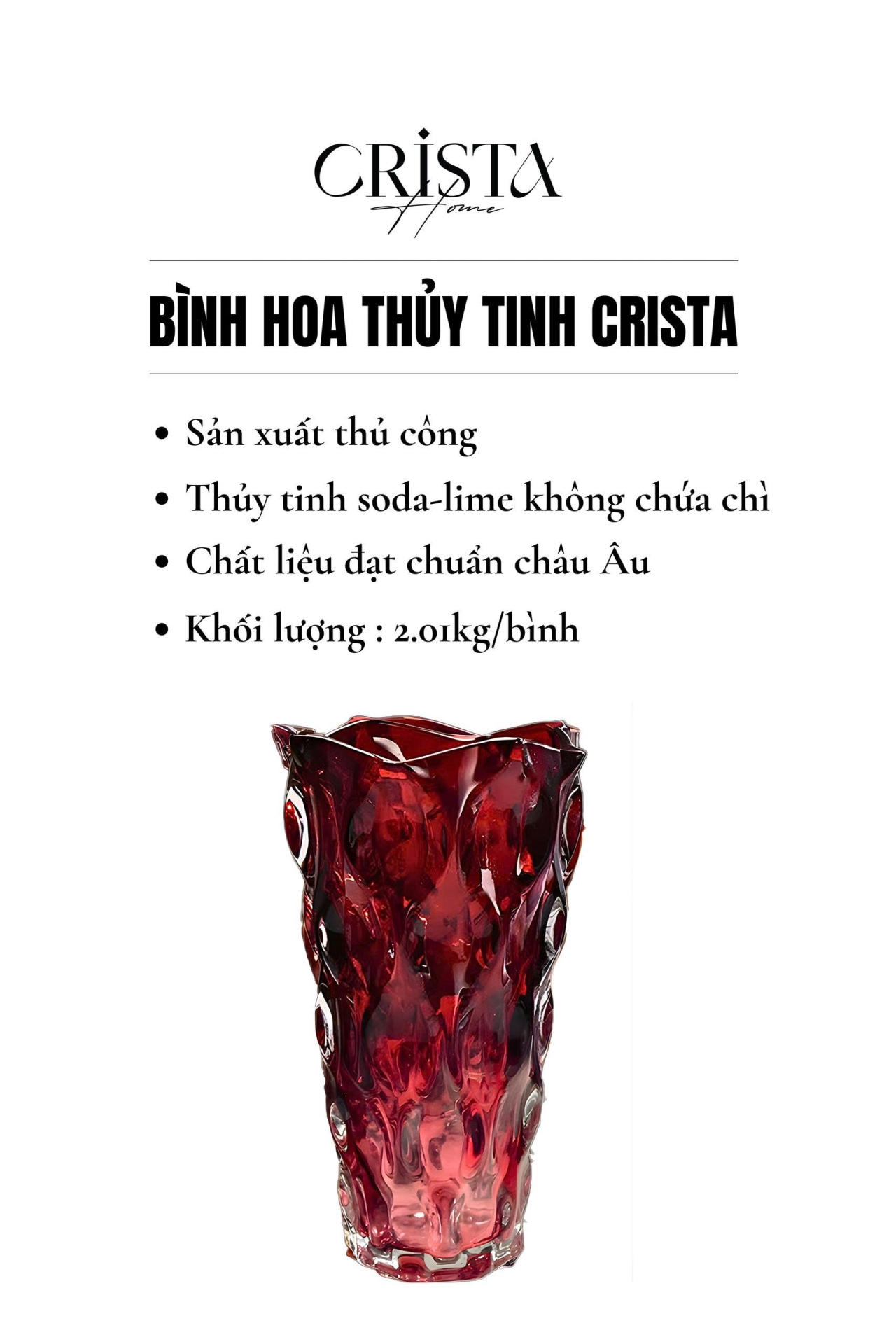 BÌNH HOA THỦY TINH DÁNG SÓNG MÀU OMBRE | 7 Màu