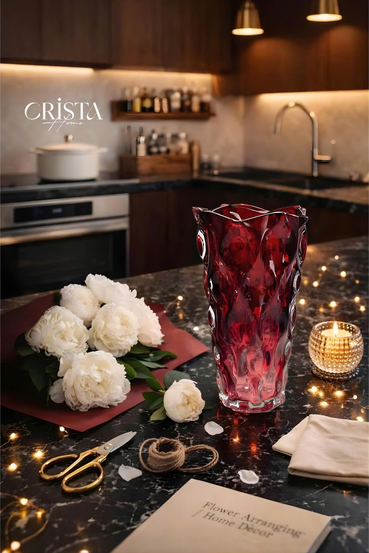 BÌNH HOA THỦY TINH DÁNG SÓNG MÀU OMBRE | 7 Màu