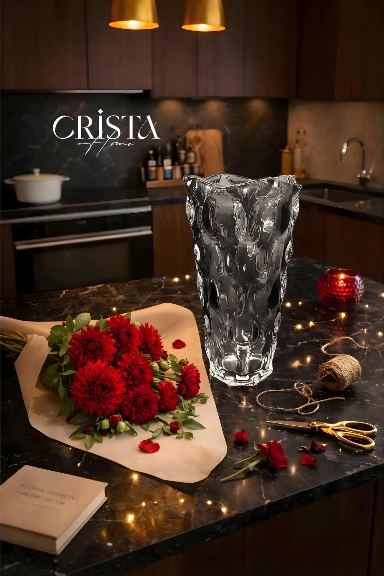 BÌNH HOA THỦY TINH DÁNG SÓNG MÀU OMBRE | 7 Màu