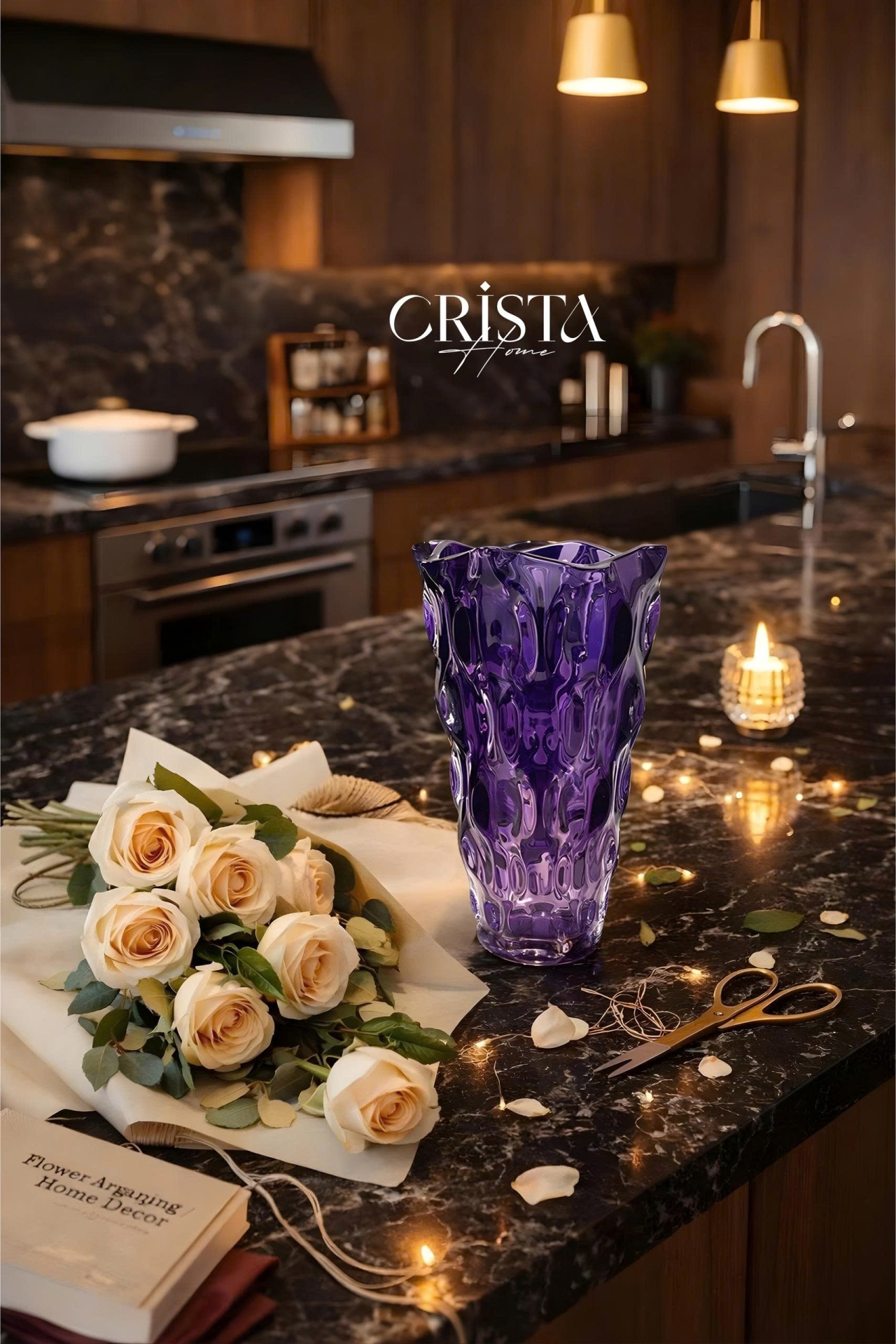 BÌNH HOA THỦY TINH DÁNG SÓNG MÀU OMBRE | 7 Màu