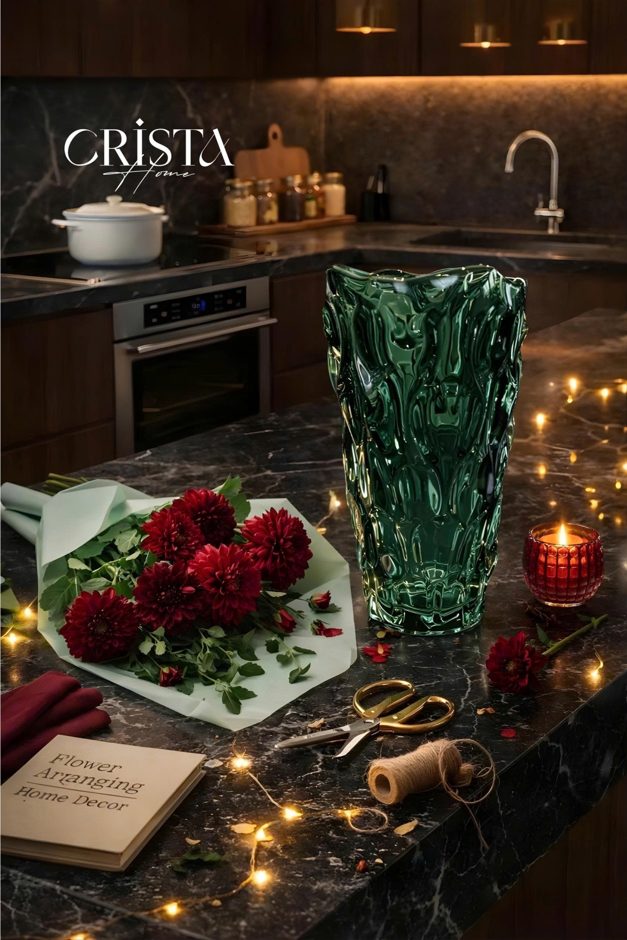 BÌNH HOA THỦY TINH DÁNG SÓNG MÀU OMBRE | 7 Màu