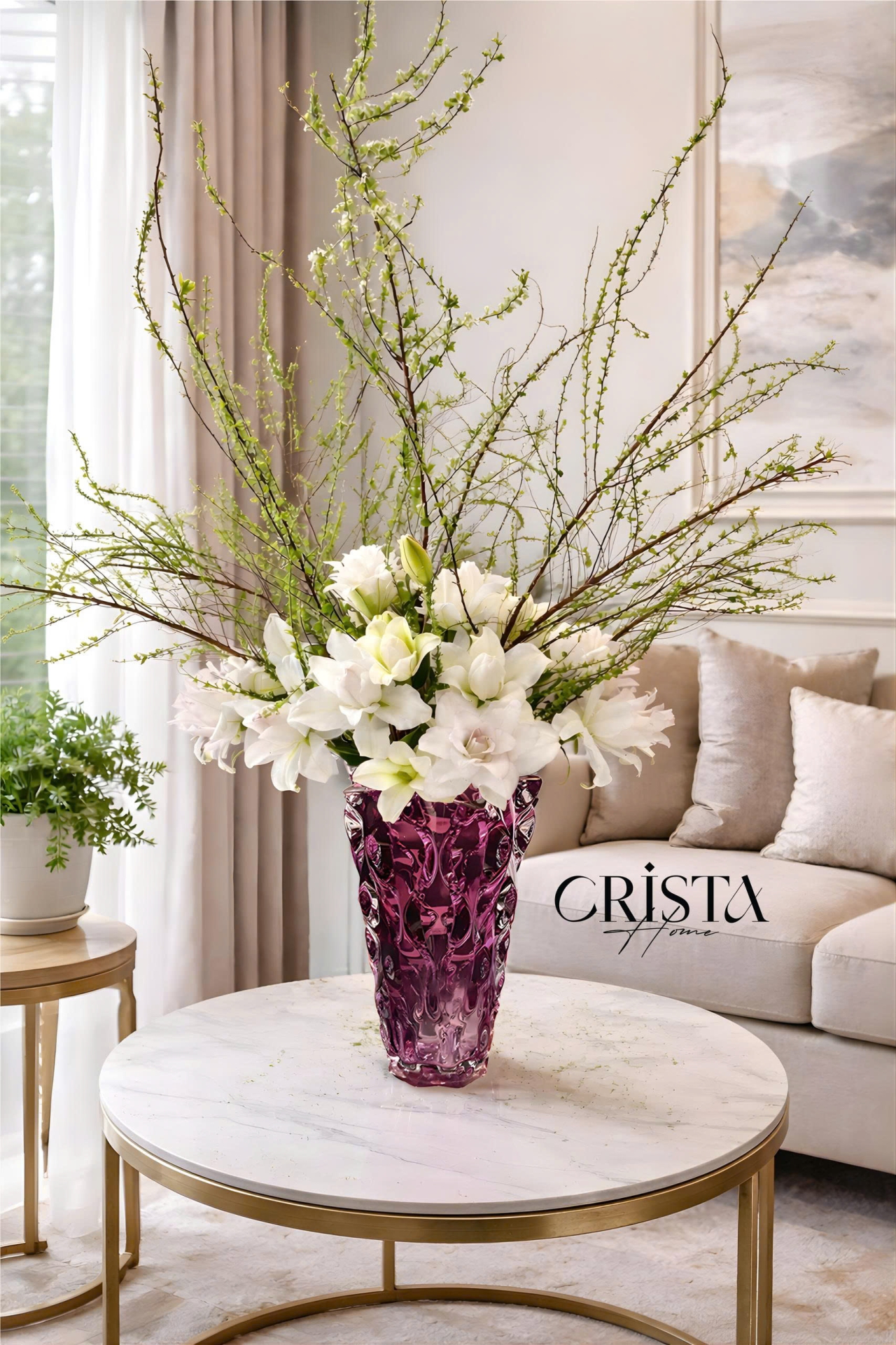 BÌNH HOA THỦY TINH DÁNG SÓNG MÀU OMBRE | 7 Màu