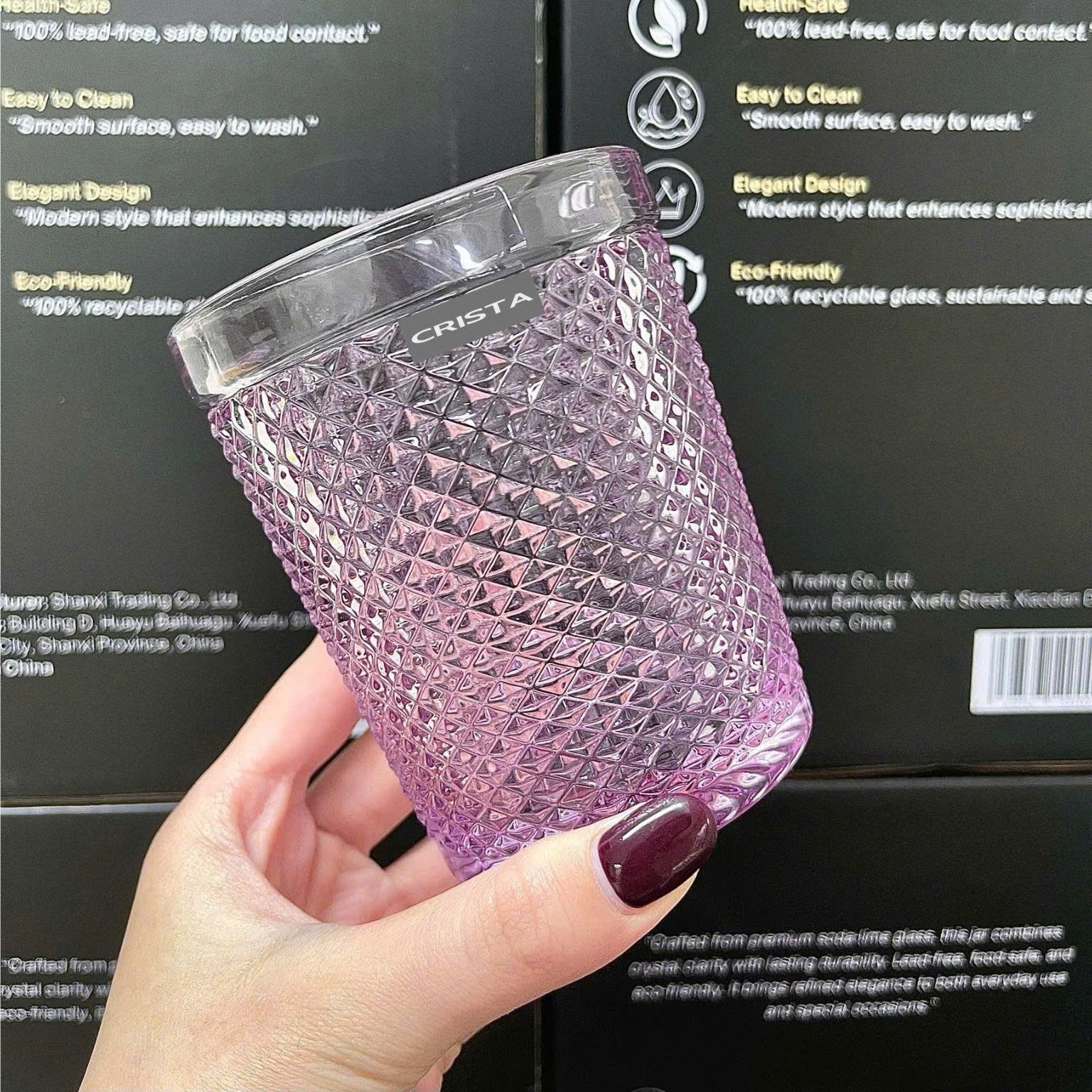 BỘ 4 CỐC VÂN KIM CƯƠNG (6 Màu) 300ML