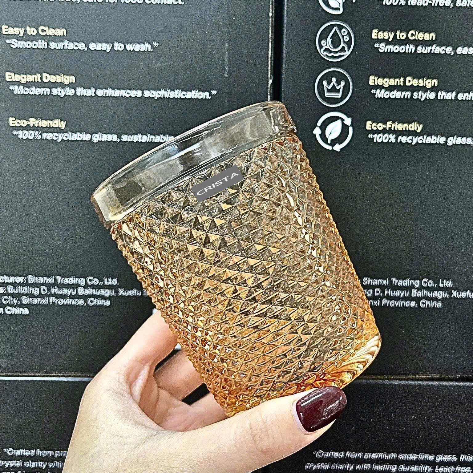 BỘ 4 CỐC VÂN KIM CƯƠNG (6 Màu) 300ML