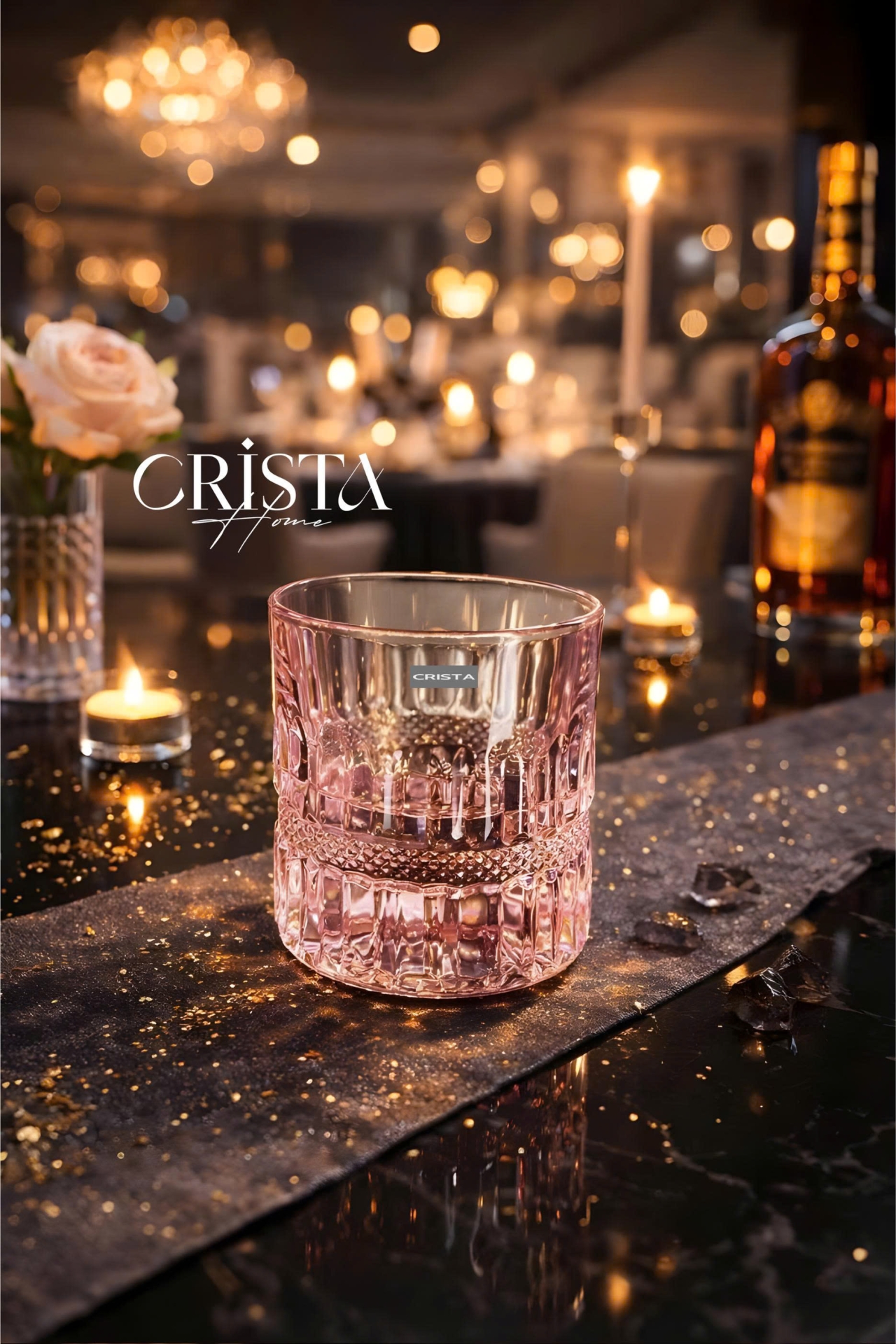 Bộ 6 cốc rượu thủy tinh Crista Home 195ml - Màu pastel