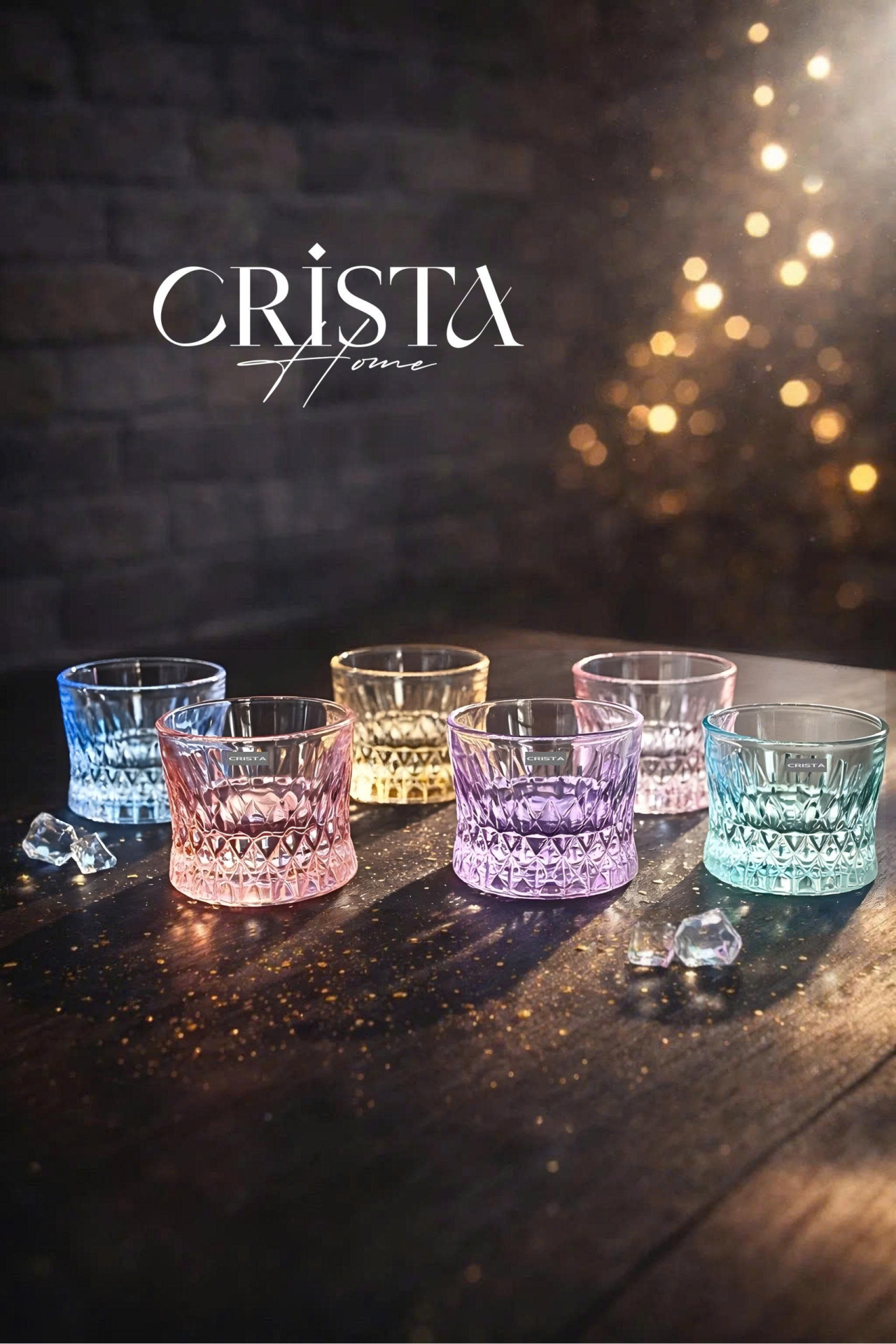 Bộ 6 cốc rượu 125ml Crista Home - Màu pastel