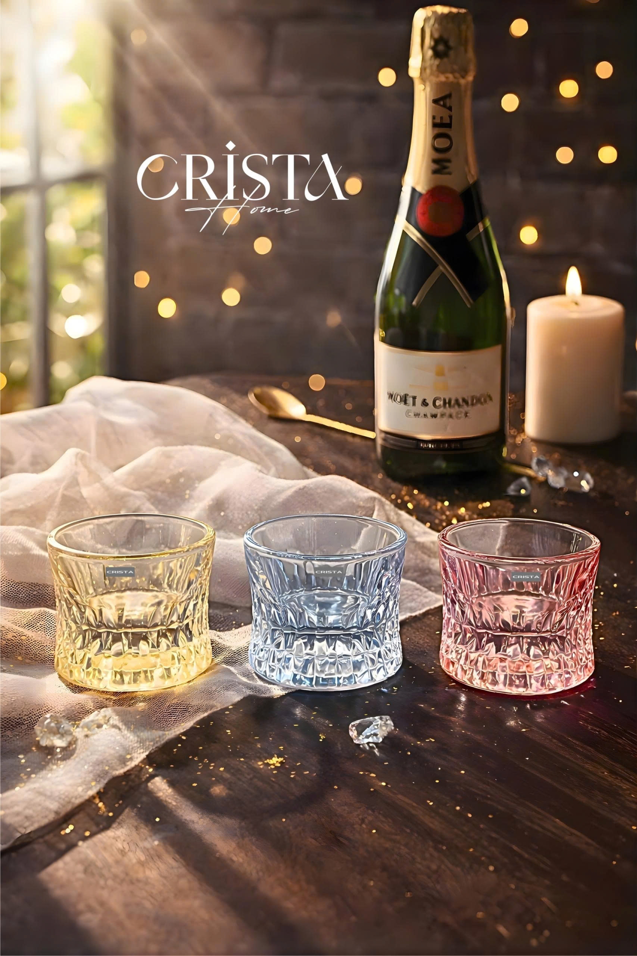 Bộ 6 cốc rượu 125ml Crista Home - Màu pastel