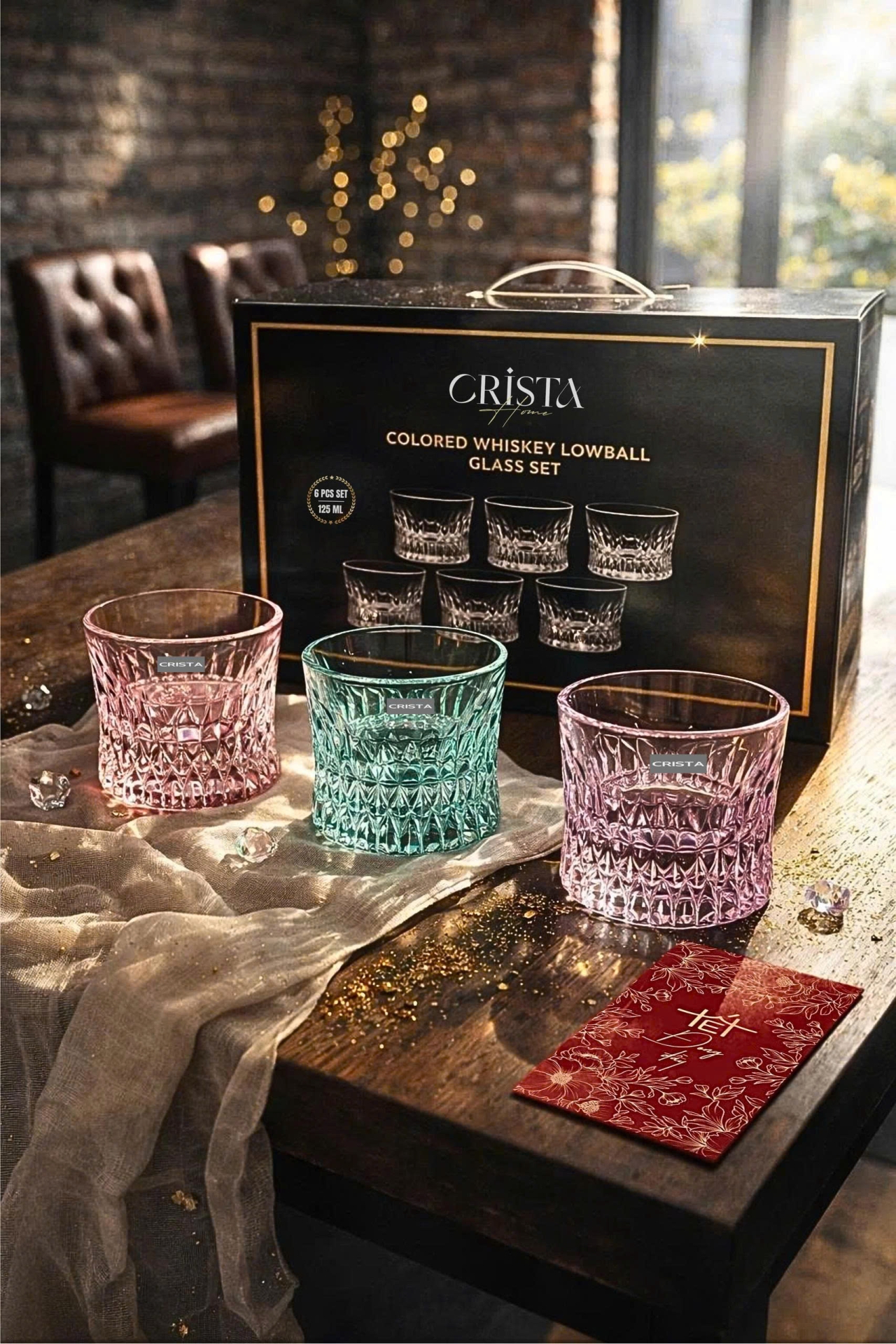 Bộ 6 cốc rượu 125ml Crista Home - Màu pastel