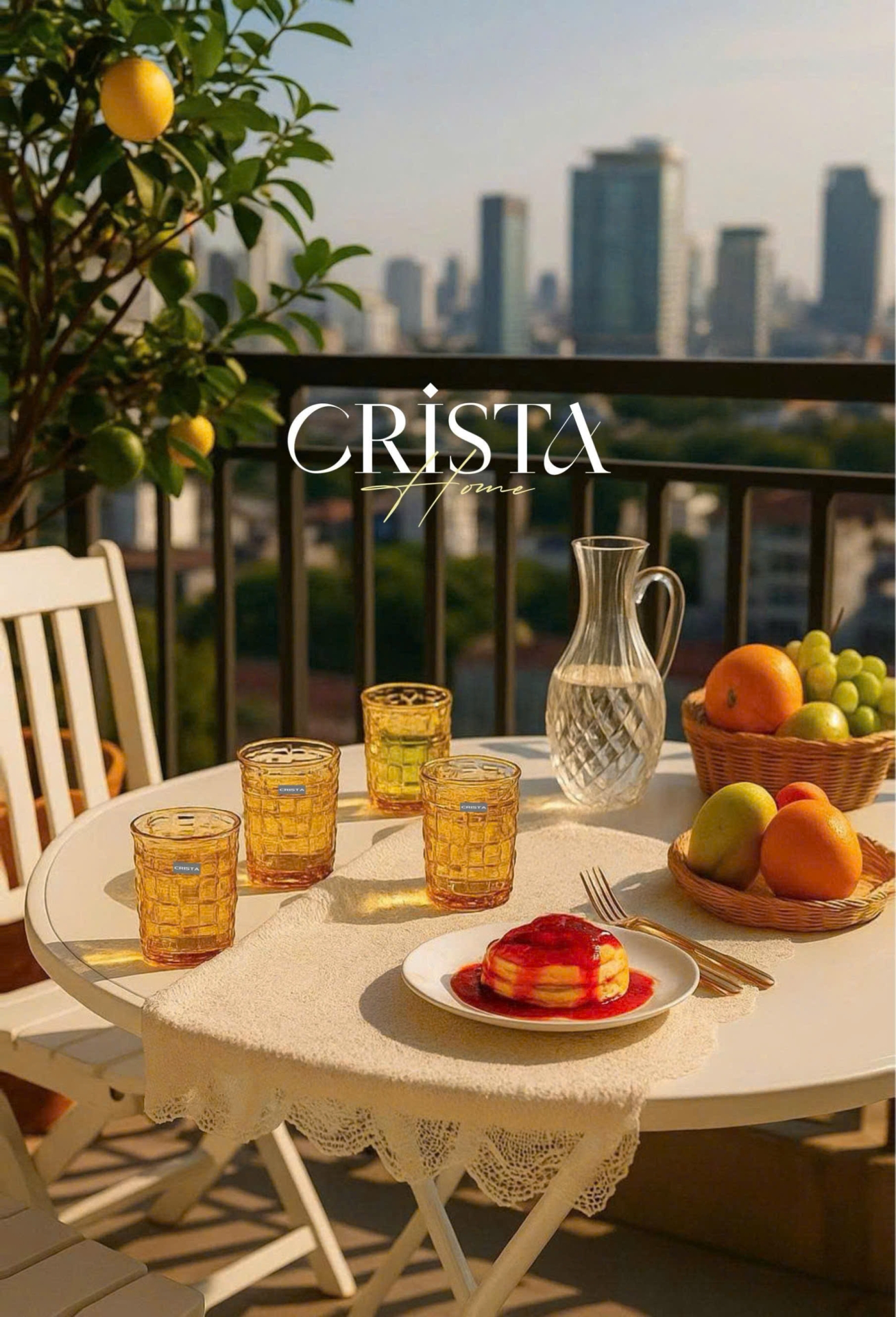 BỘ 06 CỐC THỦY TINH VÂN CARO – MÀU VÀNG