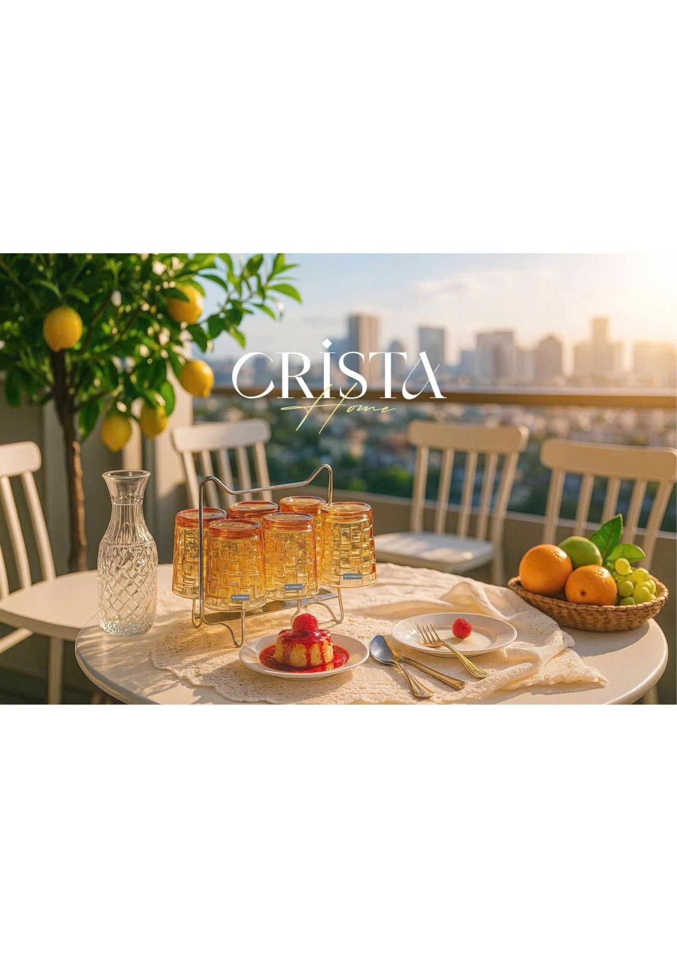 BỘ 06 CỐC THỦY TINH VÂN CARO – MÀU VÀNG