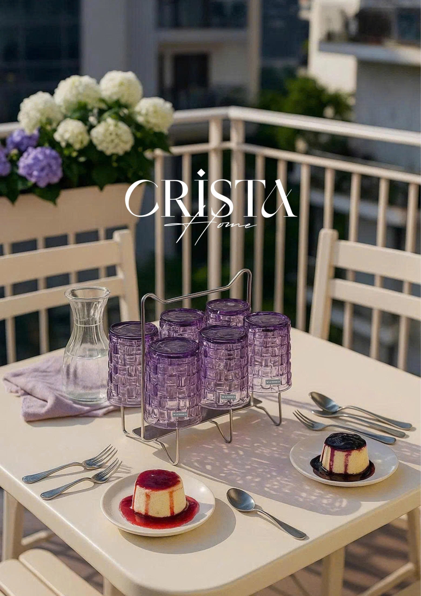 BỘ 06 CỐC THỦY TINH VÂN CARO – MÀU TÍM