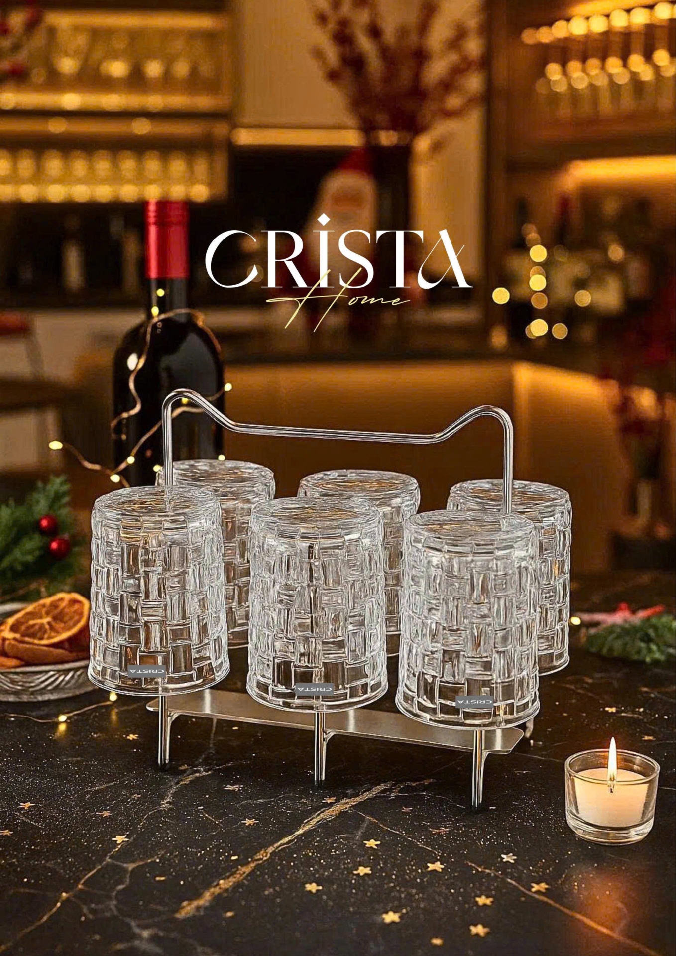 BỘ 06 CỐC THỦY TINH VÂN CARO – MÀU TRONG SUỐT