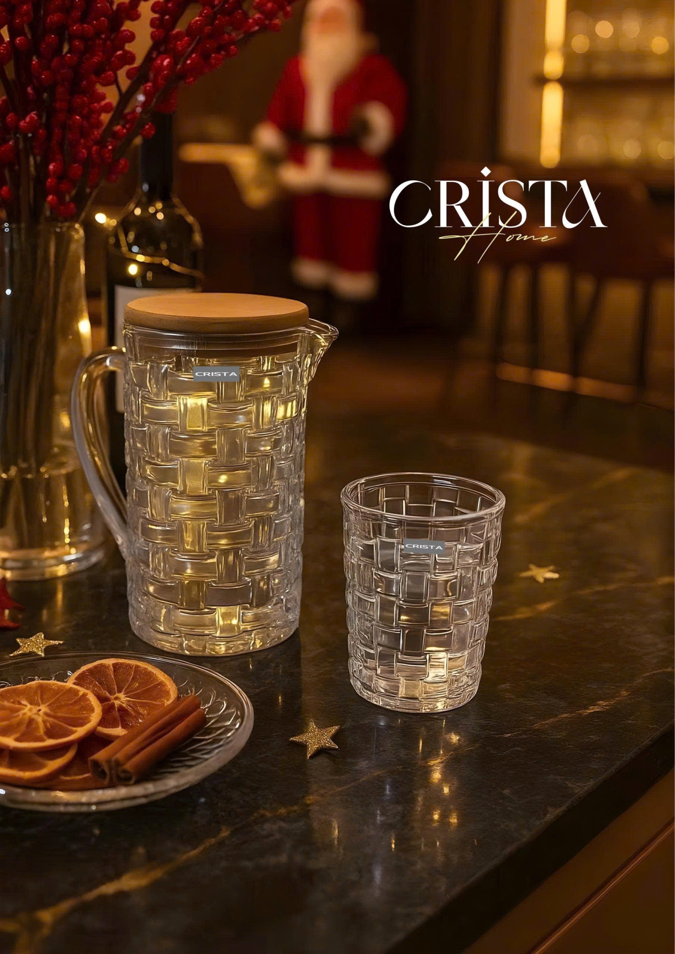 BỘ 06 CỐC THỦY TINH VÂN CARO – MÀU TRONG SUỐT