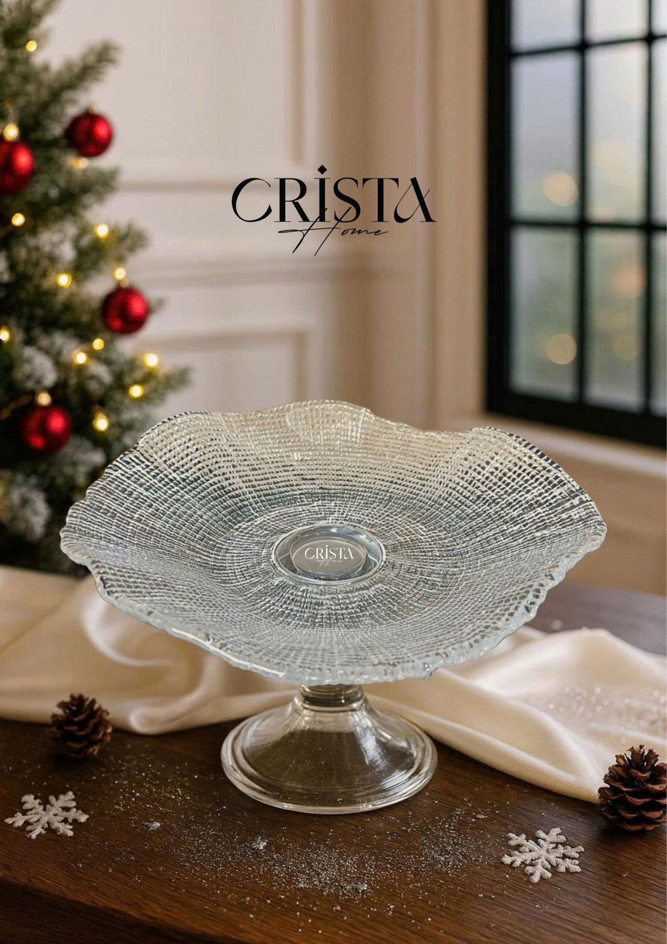 ĐĨA VÂN LƯỚI CHÂN CAO ĐK 29CM - 5 MÀU