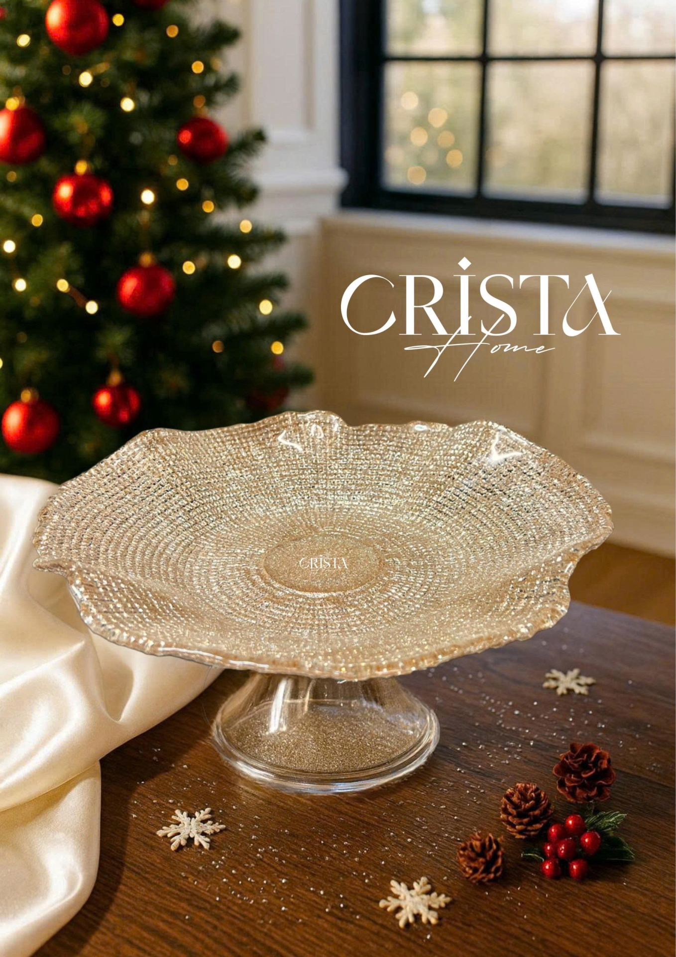 ĐĨA VÂN LƯỚI CHÂN CAO ĐK 29CM - 5 MÀU