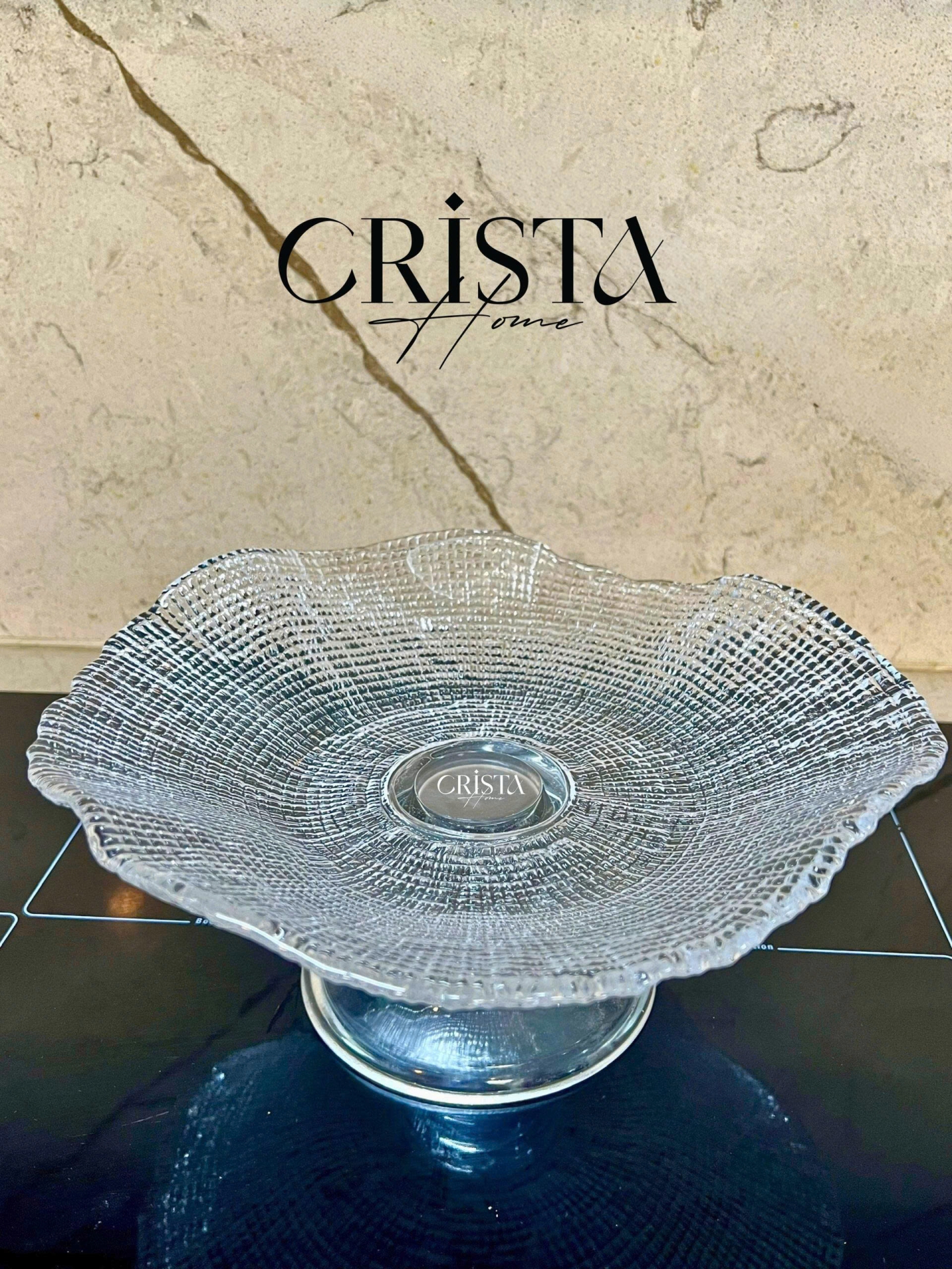 ĐĨA VÂN LƯỚI CHÂN CAO ĐK 29CM - 5 MÀU