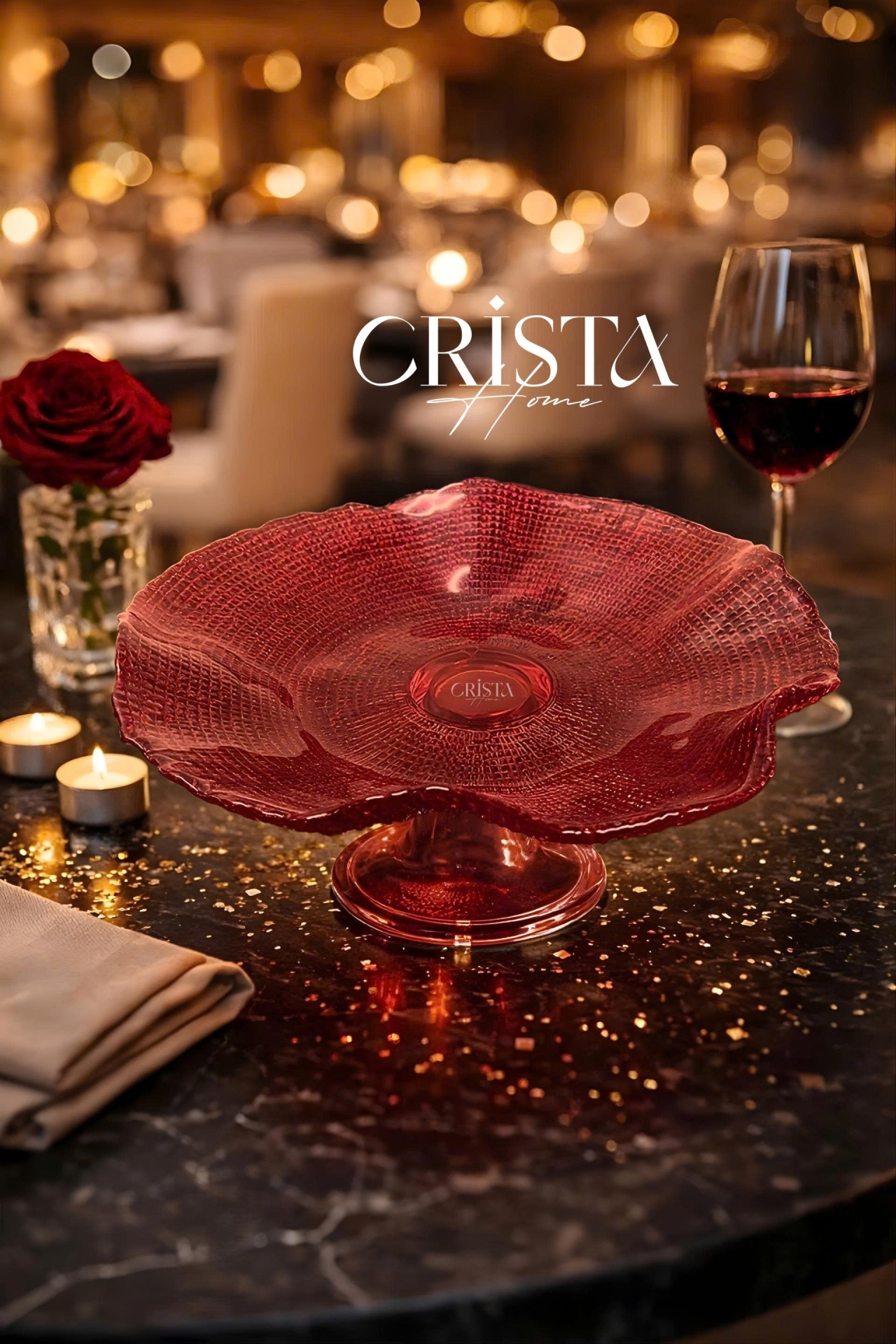 ĐĨA VÂN LƯỚI CHÂN CAO ĐK 29CM - 5 MÀU