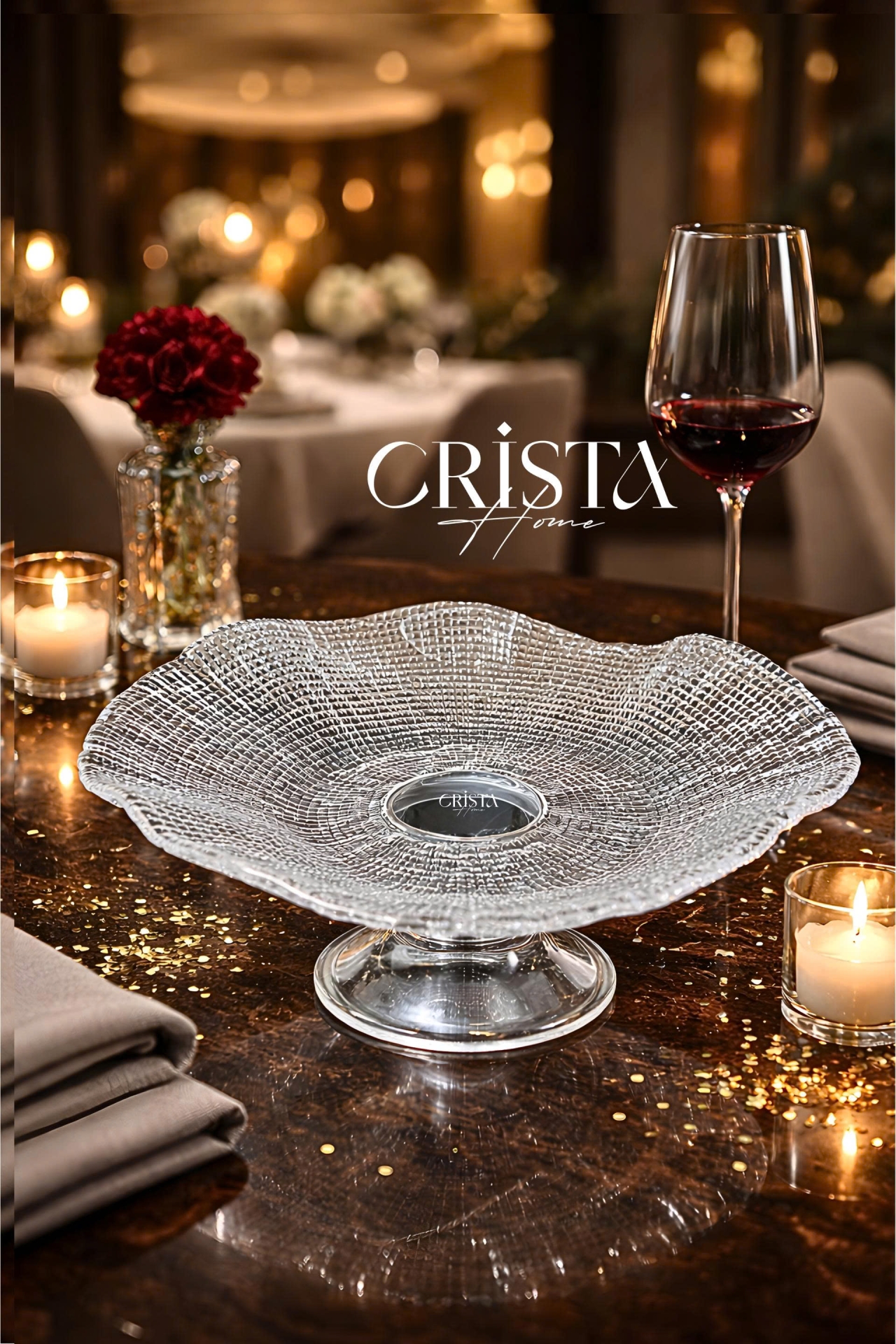 ĐĨA VÂN LƯỚI CHÂN CAO ĐK 29CM - 5 MÀU