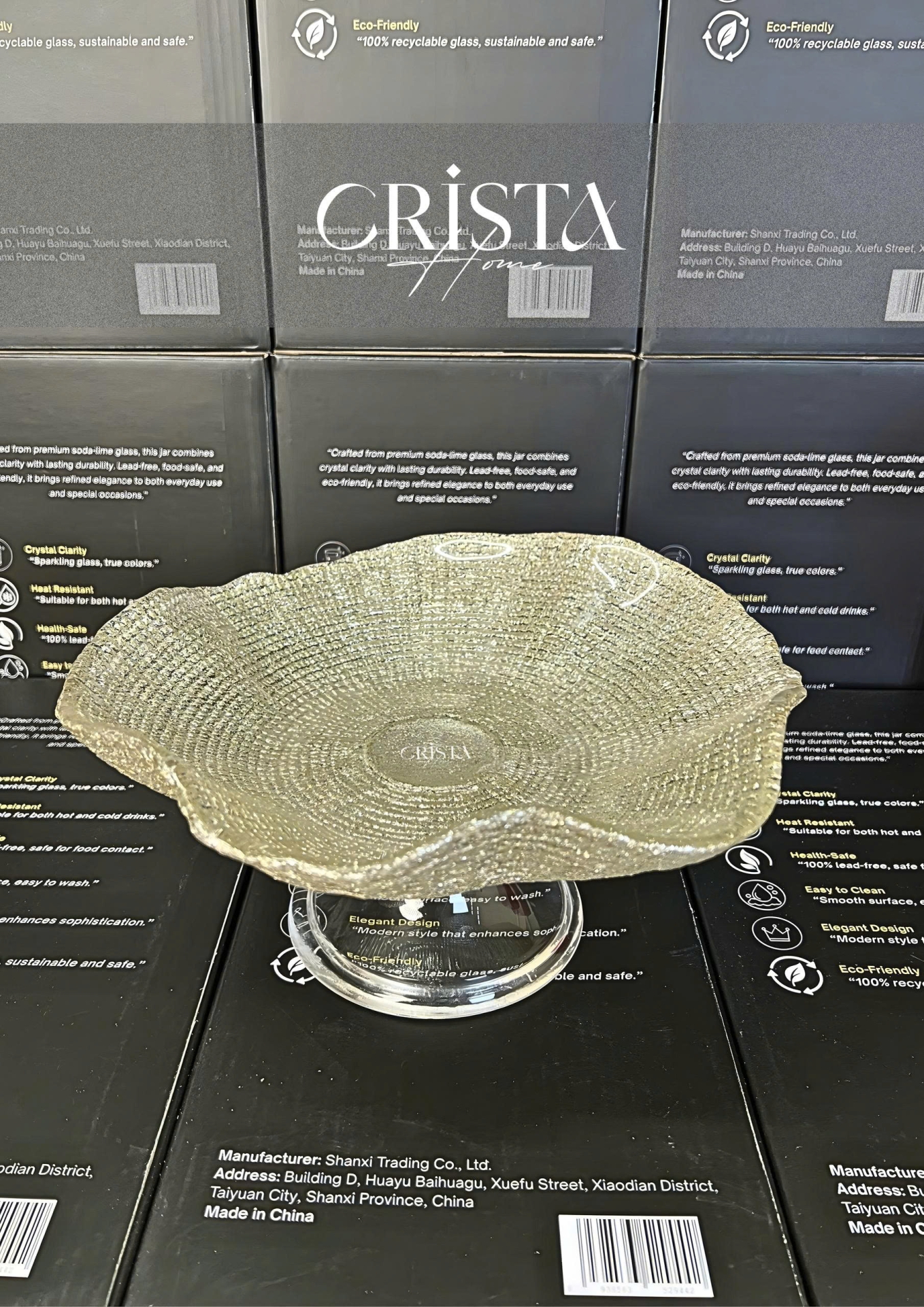 ĐĨA VÂN LƯỚI CHÂN CAO ĐK 24CM - 3 MÀU