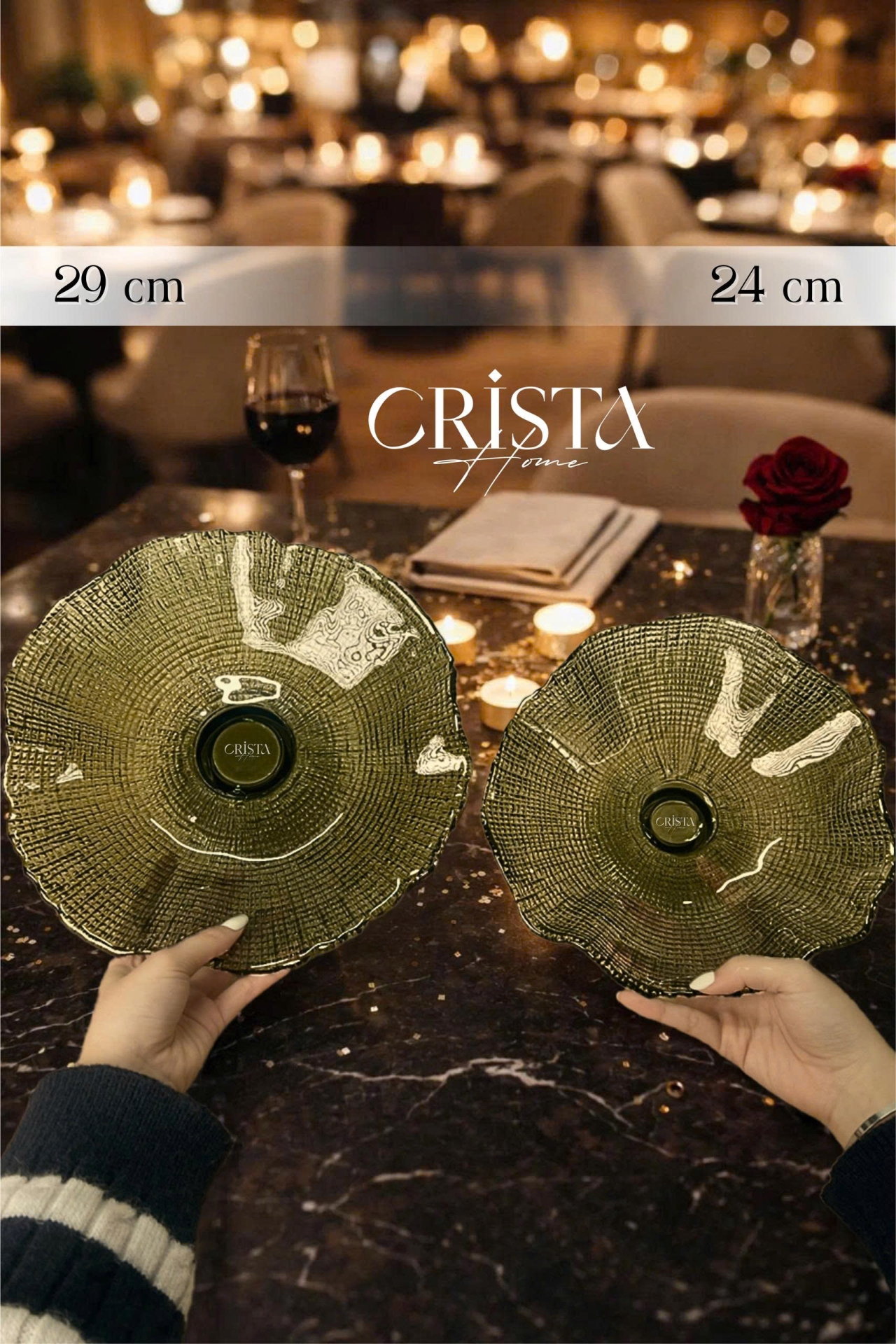 ĐĨA VÂN LƯỚI CHÂN CAO ĐK 24CM - 5 MÀU