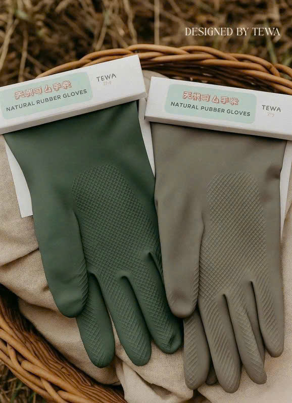 Găng tay cao su thiên nhiên màu xám