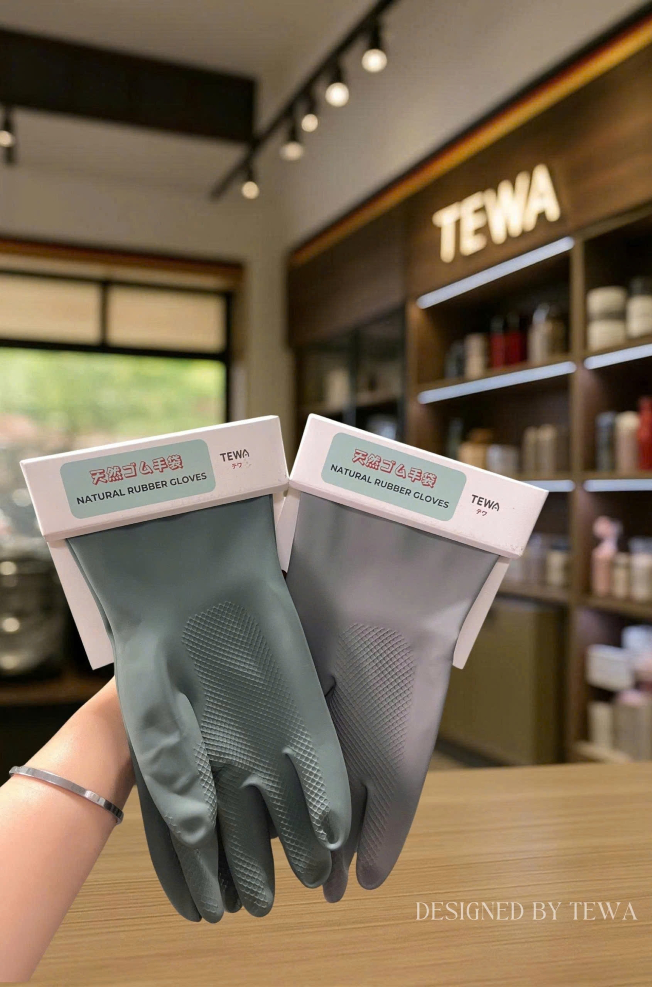 Găng tay cao su thiên nhiên màu xám