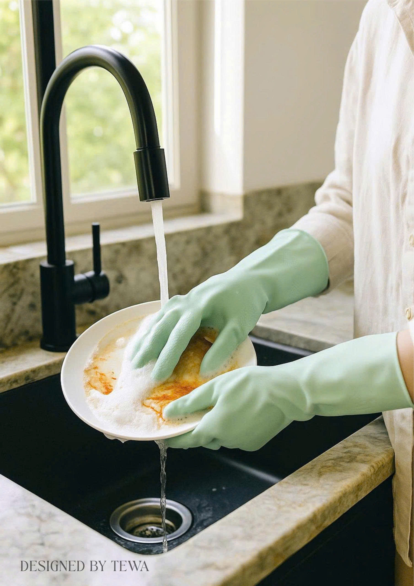 ĐÔI GĂNG TAY CAO SU TỰ NHIÊN - MÀU XANH MINT