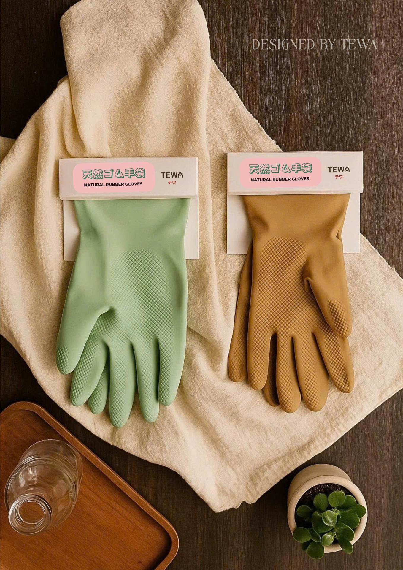 ĐÔI GĂNG TAY CAO SU TỰ NHIÊN - MÀU XANH MINT