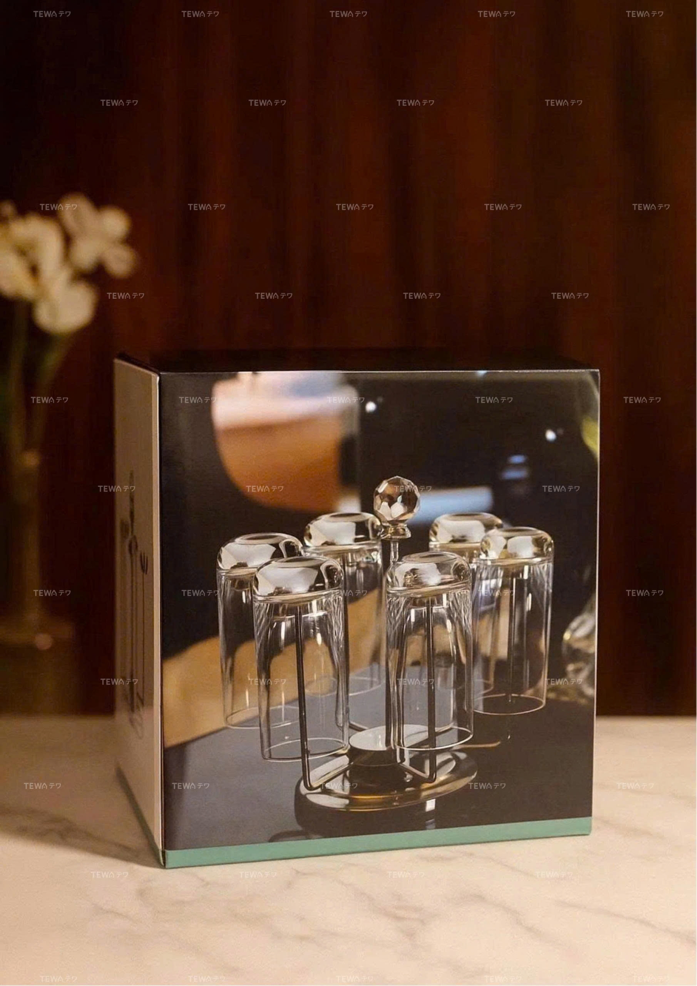 Giá úp cốc inox xoay 360 độ