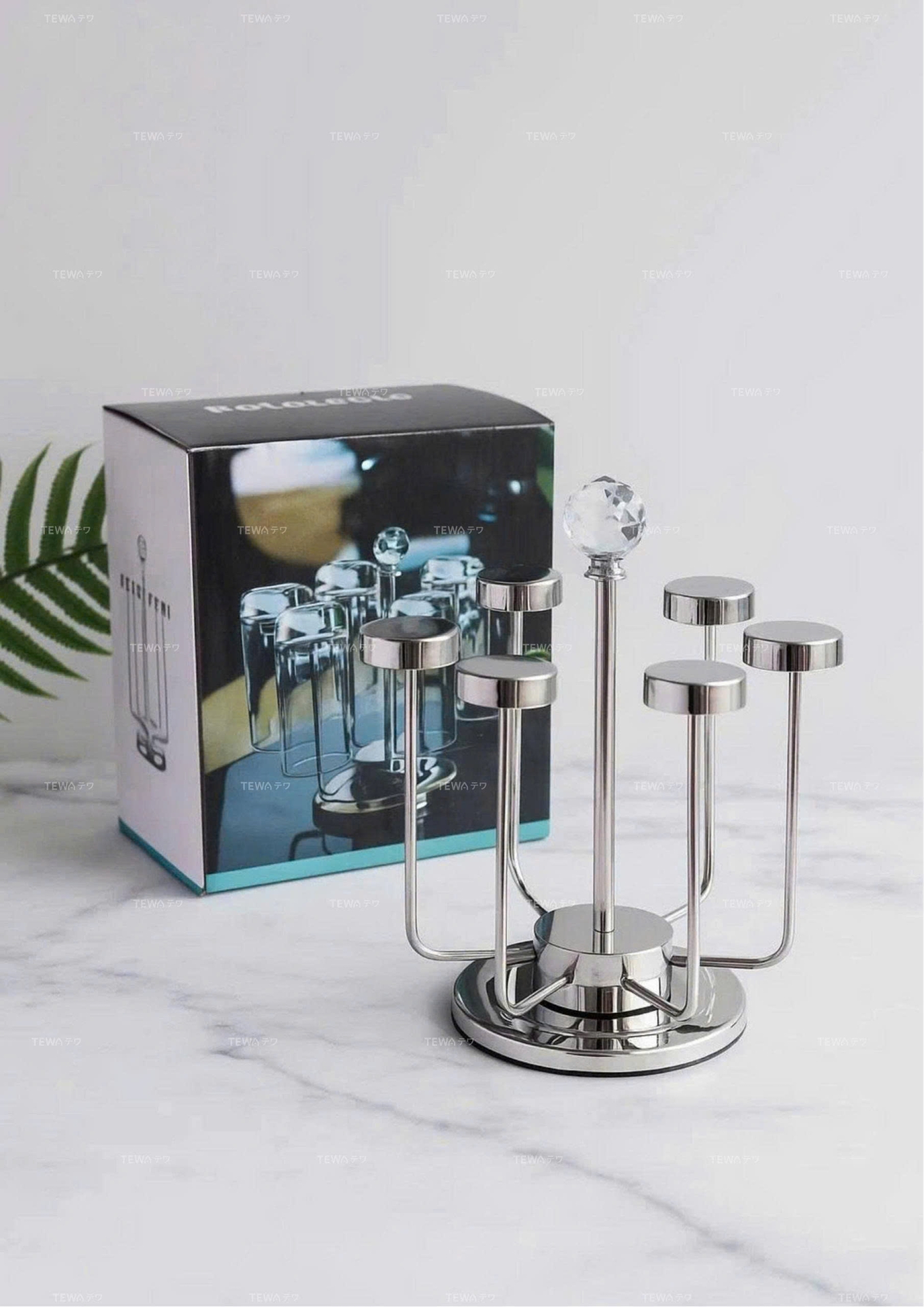 Giá úp cốc inox xoay 360 độ