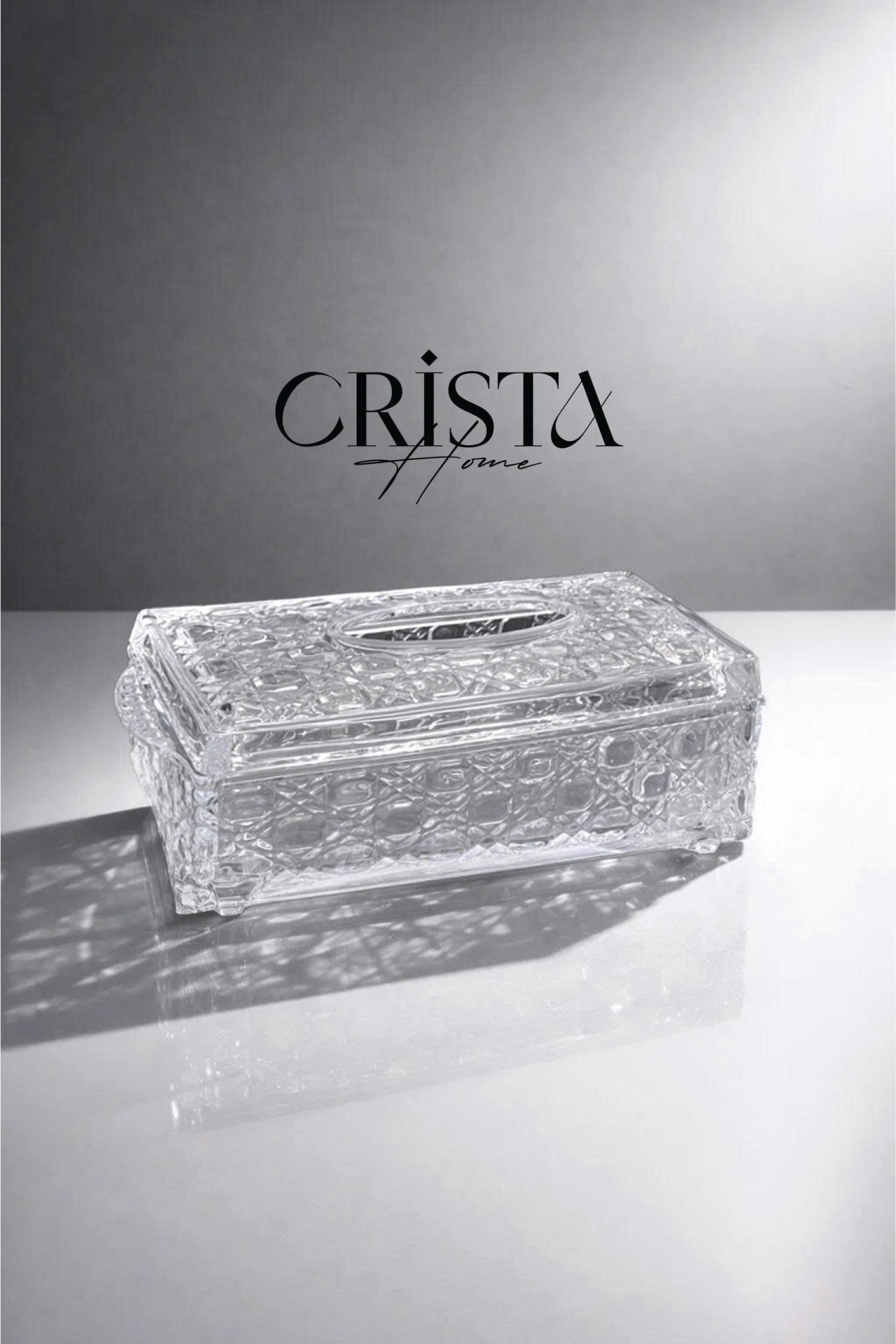 HỘP THỦY TINH ĐỰNG GIẤY ĂN VÂN PHA LÊ NỔI | 3 Màu