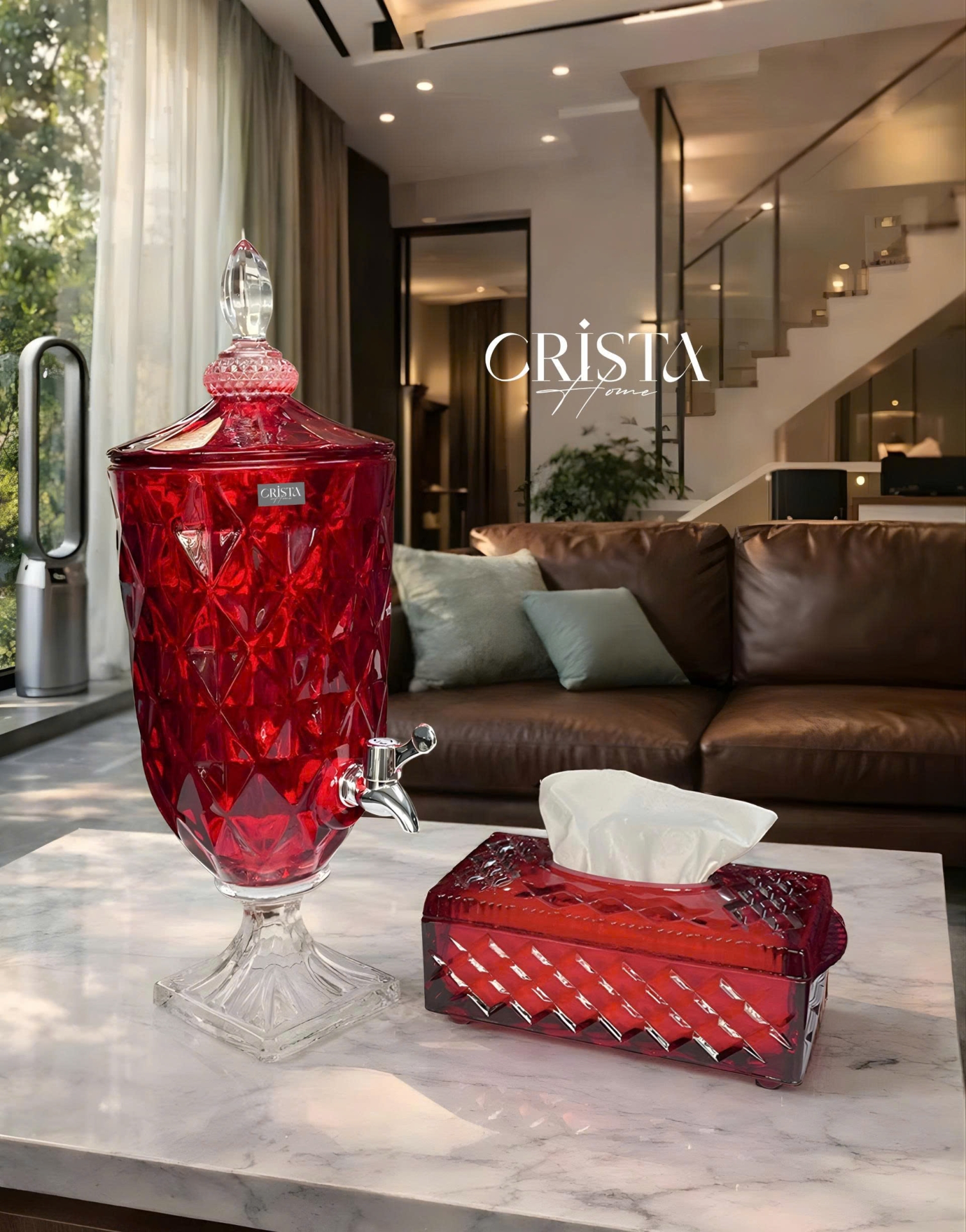 HỘP THỦY TINH 4 Màu ĐỰNG GIẤY ĂN VÂN KIM CƯƠNG