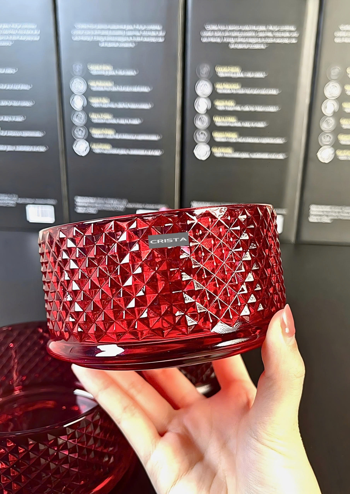 HŨ ĐỰNG MỨT 3 TẦNG VÂN KIM CƯƠNG - MÀU ĐỎ