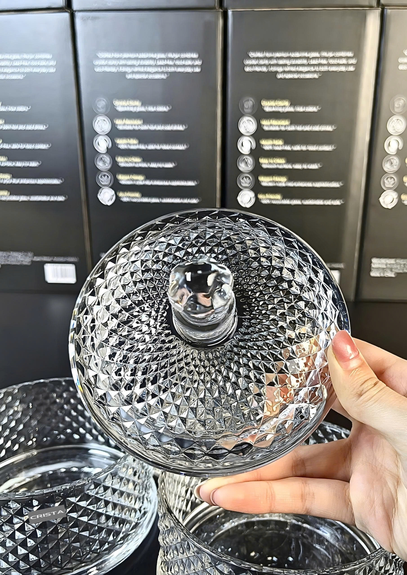 HŨ ĐỰNG MỨT 3 TẦNG VÂN KIM CƯƠNG – MÀU TRONG