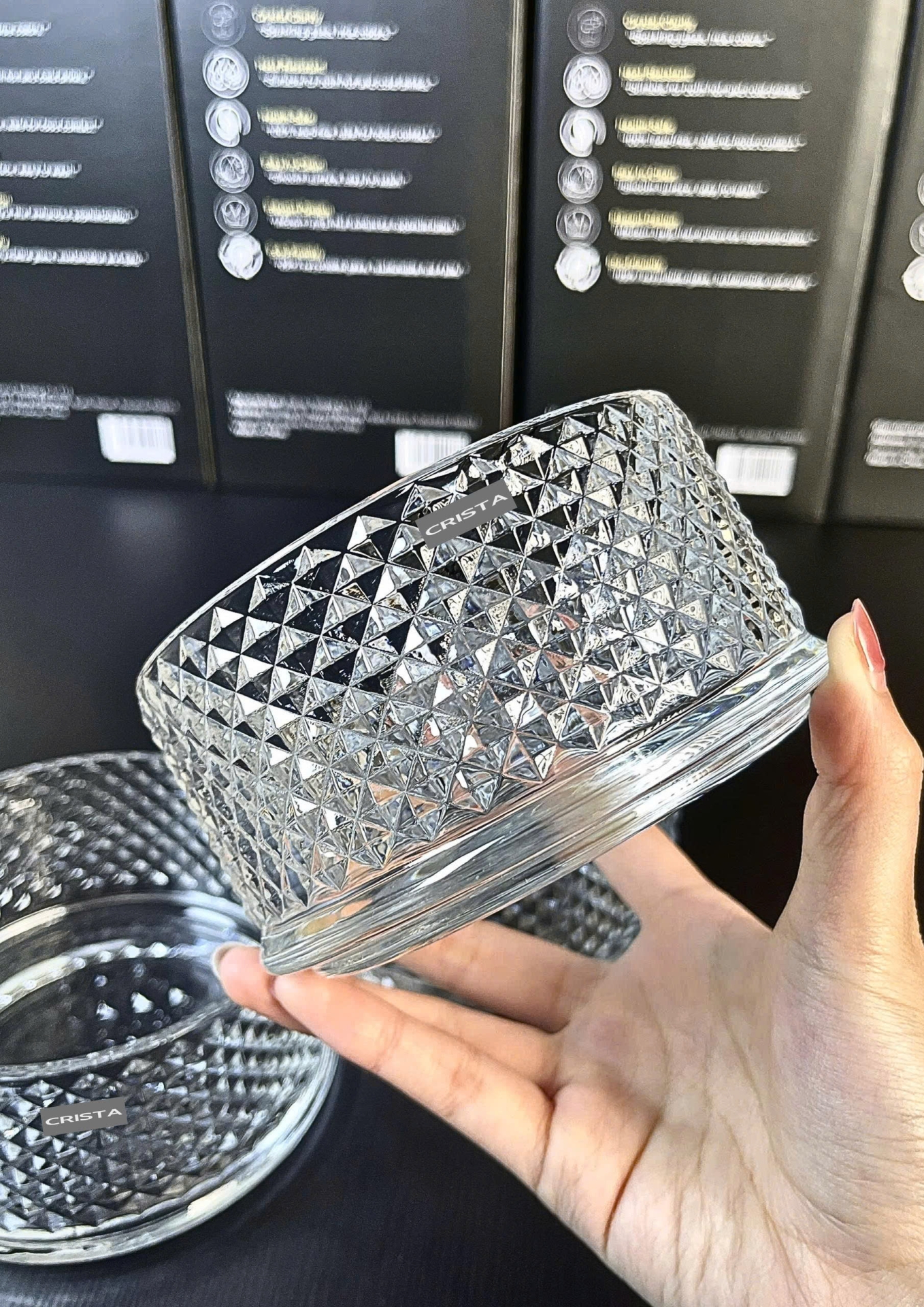 HŨ ĐỰNG MỨT 3 TẦNG VÂN KIM CƯƠNG – MÀU TRONG