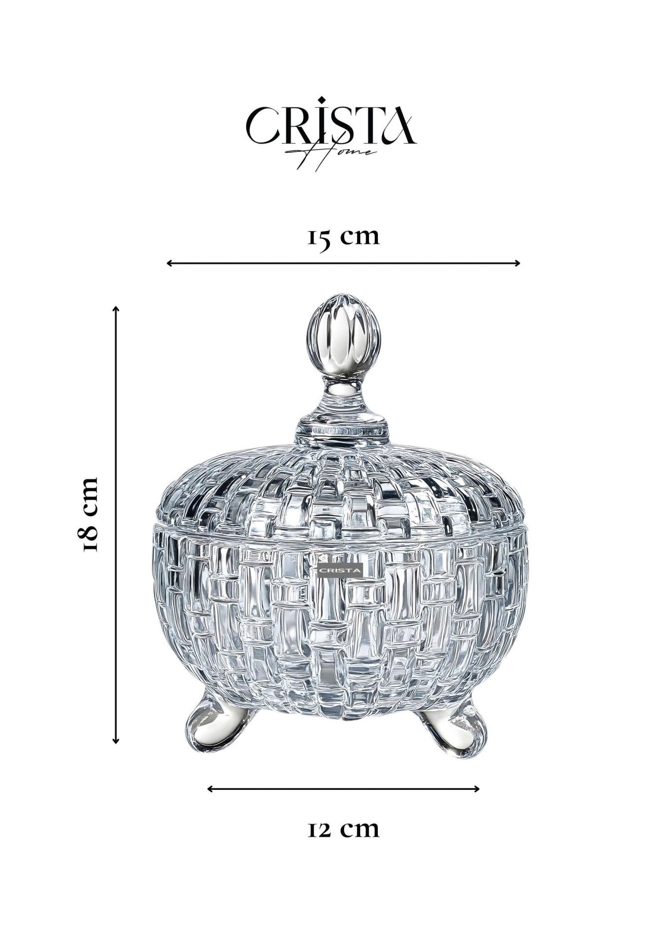 BỘ 2 HŨ ĐỰNG MỨT TẾT VÂN CARO - MÀU TRONG