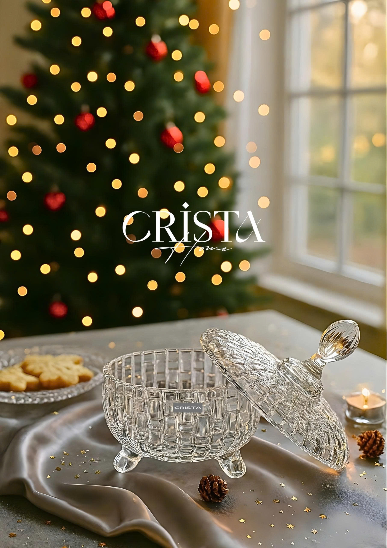 BỘ 2 HŨ ĐỰNG MỨT TẾT VÂN CARO - MÀU TRONG